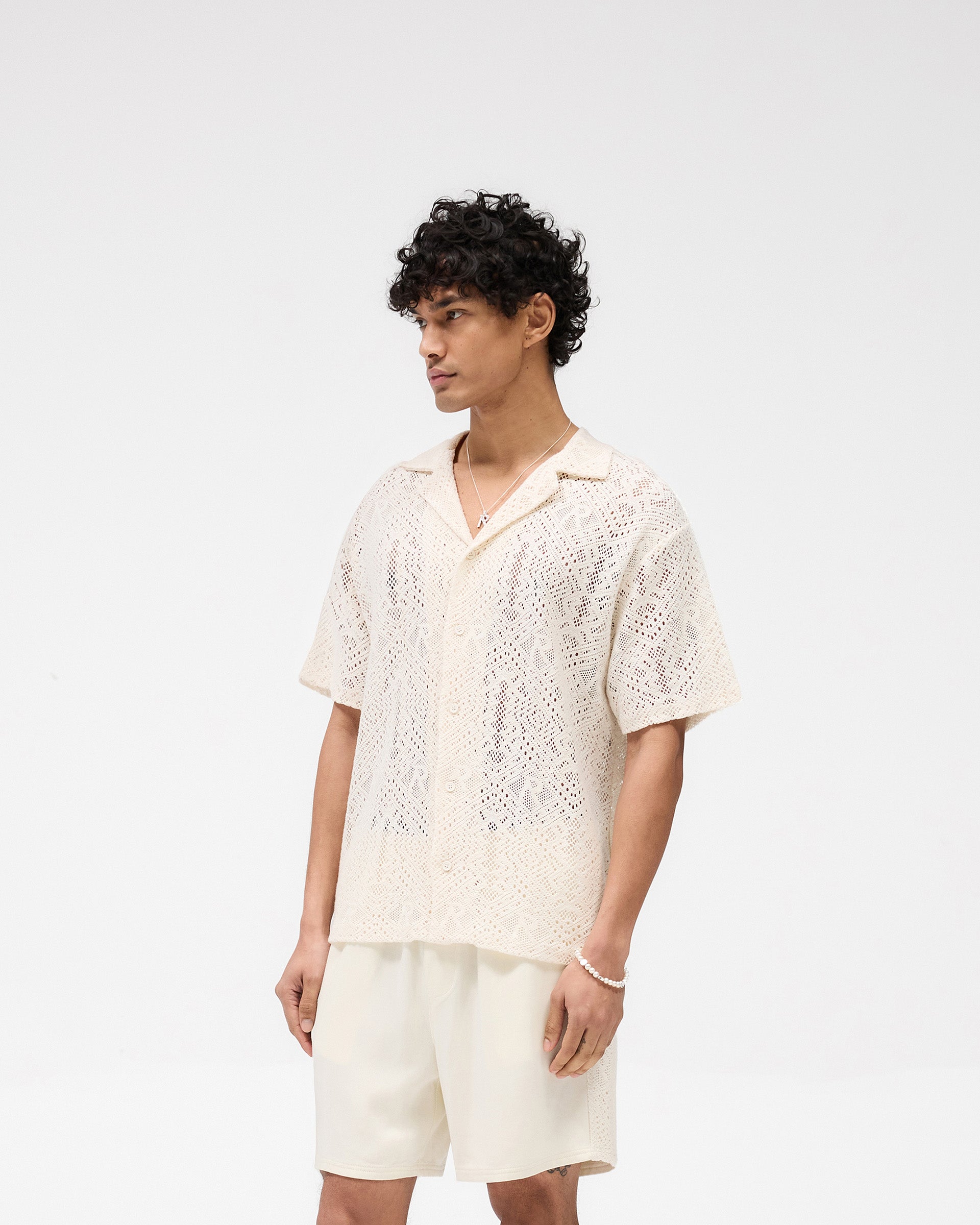 All Over Crochet Shirt - Off White