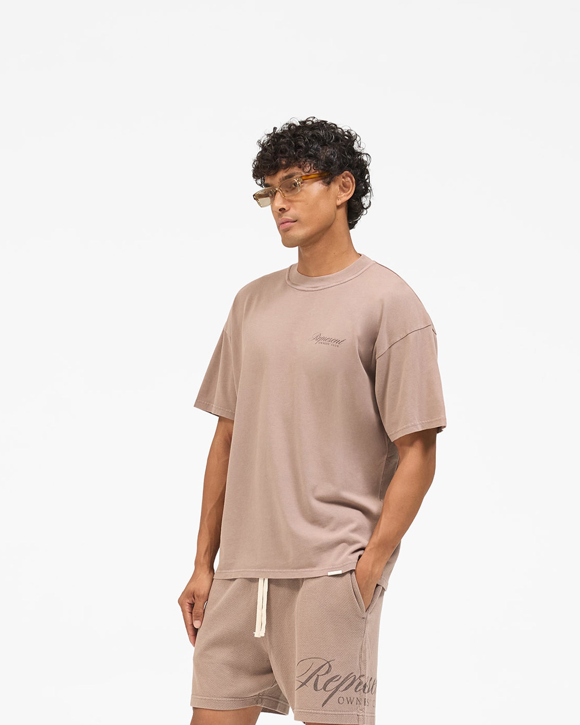 Represent Owners Club Script T-Shirt - Truffle