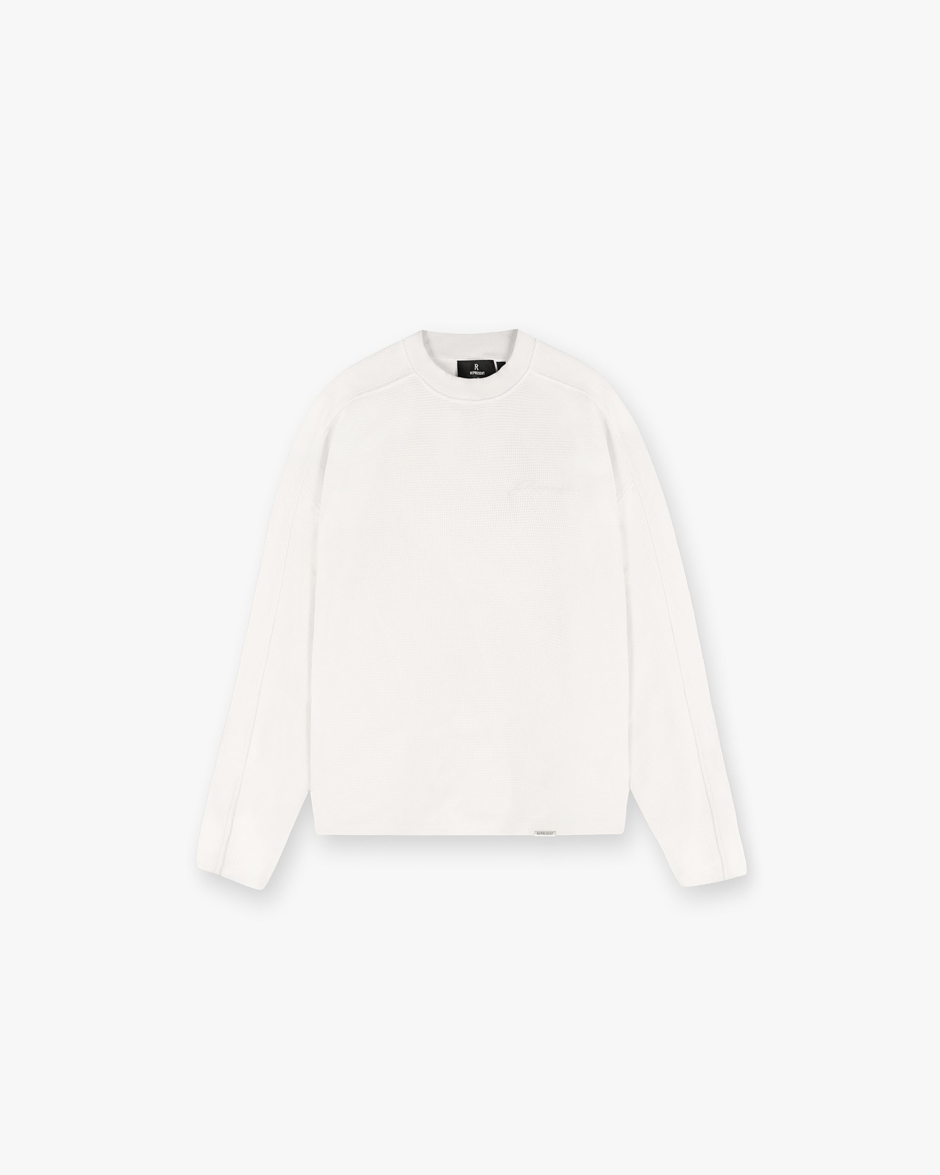 Waffle Long Sleeve T-Shirt - Flat White