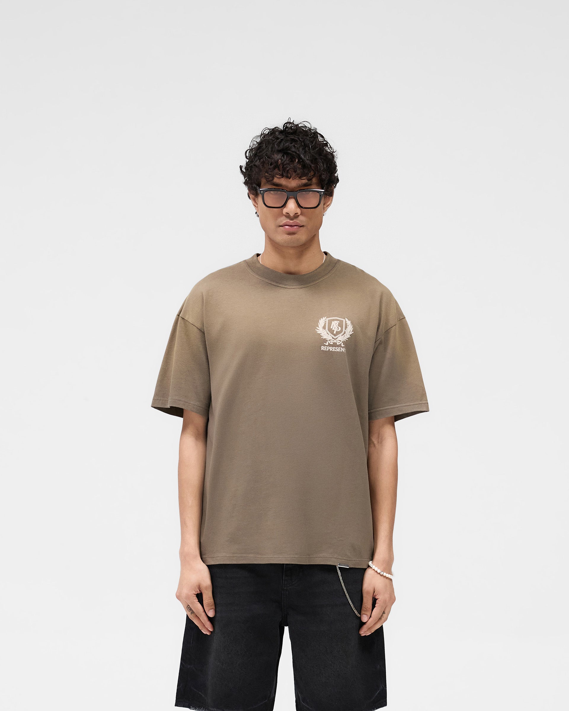 Crest T-Shirt - Dark Taupe