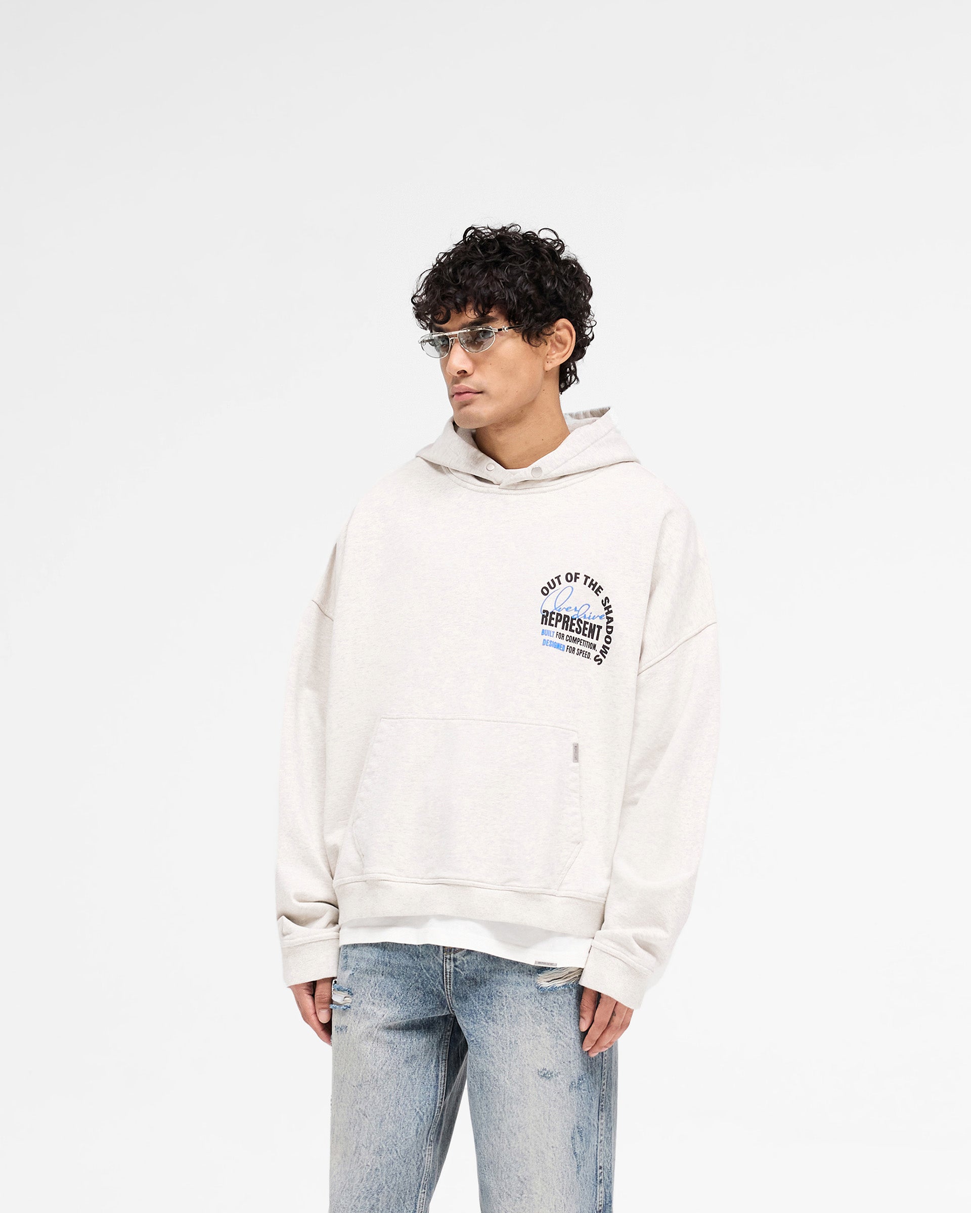 Out Of The Shadows Hoodie - Cream Marl