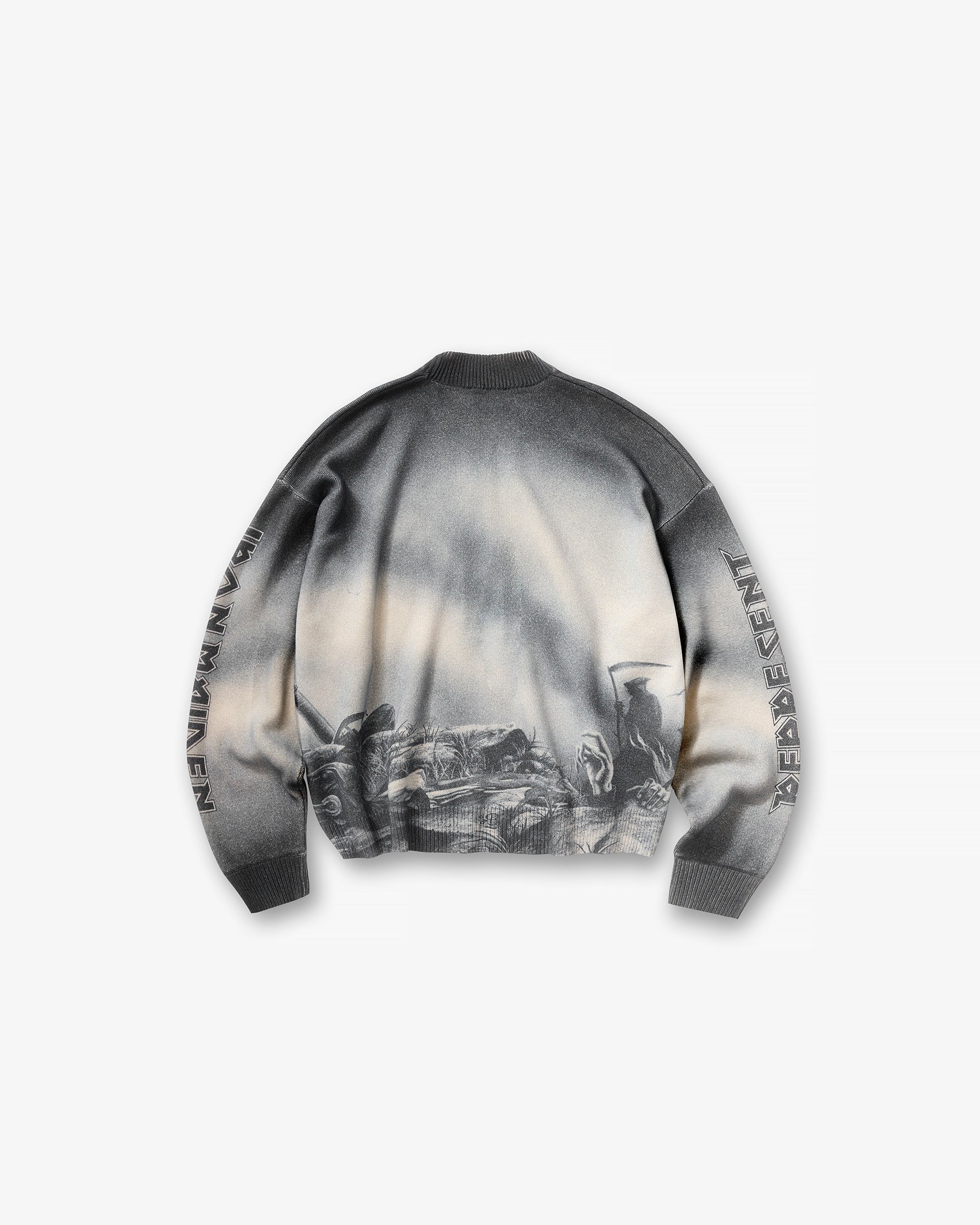 Represent X Iron Maiden Trooper Knit Sweater - Sunfade Grey