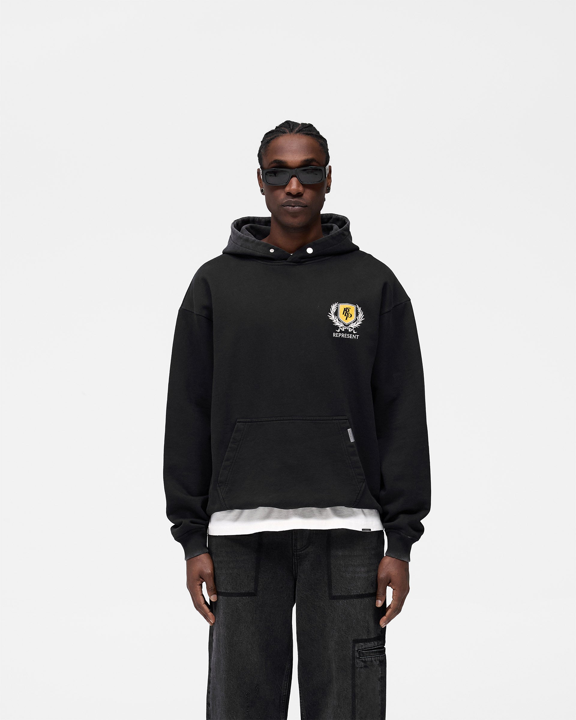 Crest Hoodie - Vintage Black