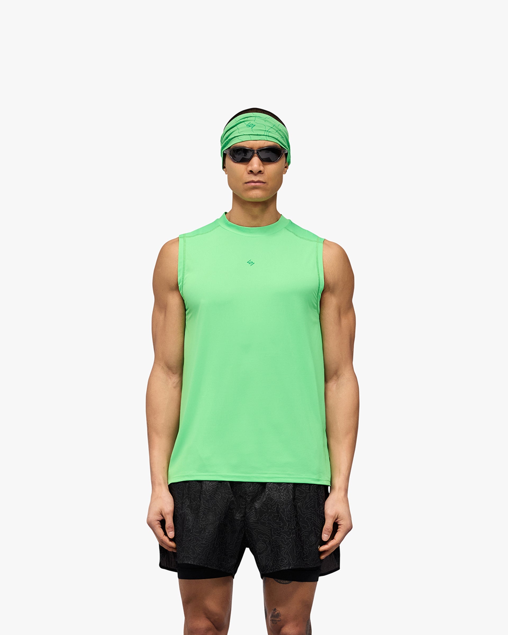 247 Contour Run Tank - Speed Green