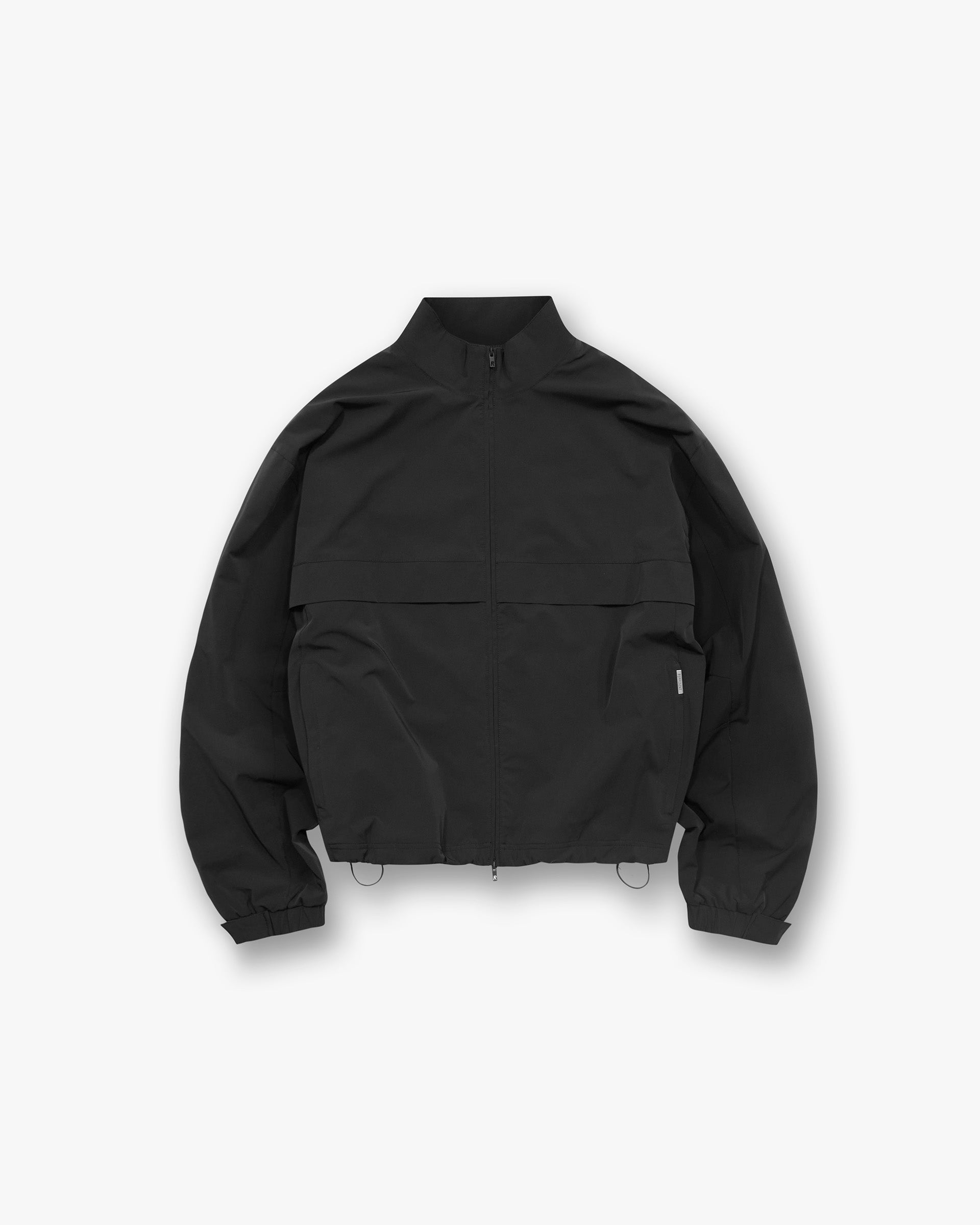 Initial Nylon Track Jacket - Black