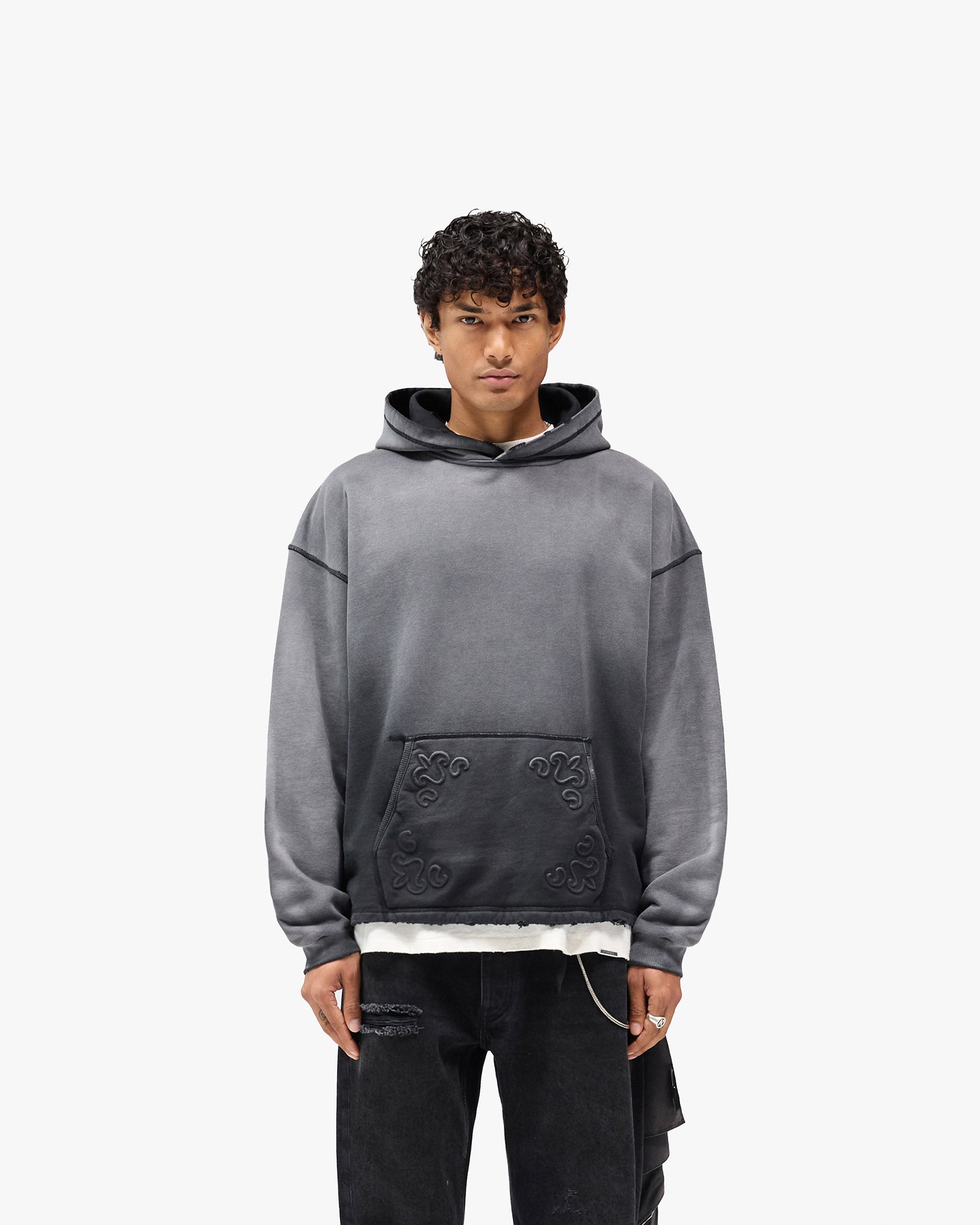 Represent X Hunter Hoodie - Stained Black