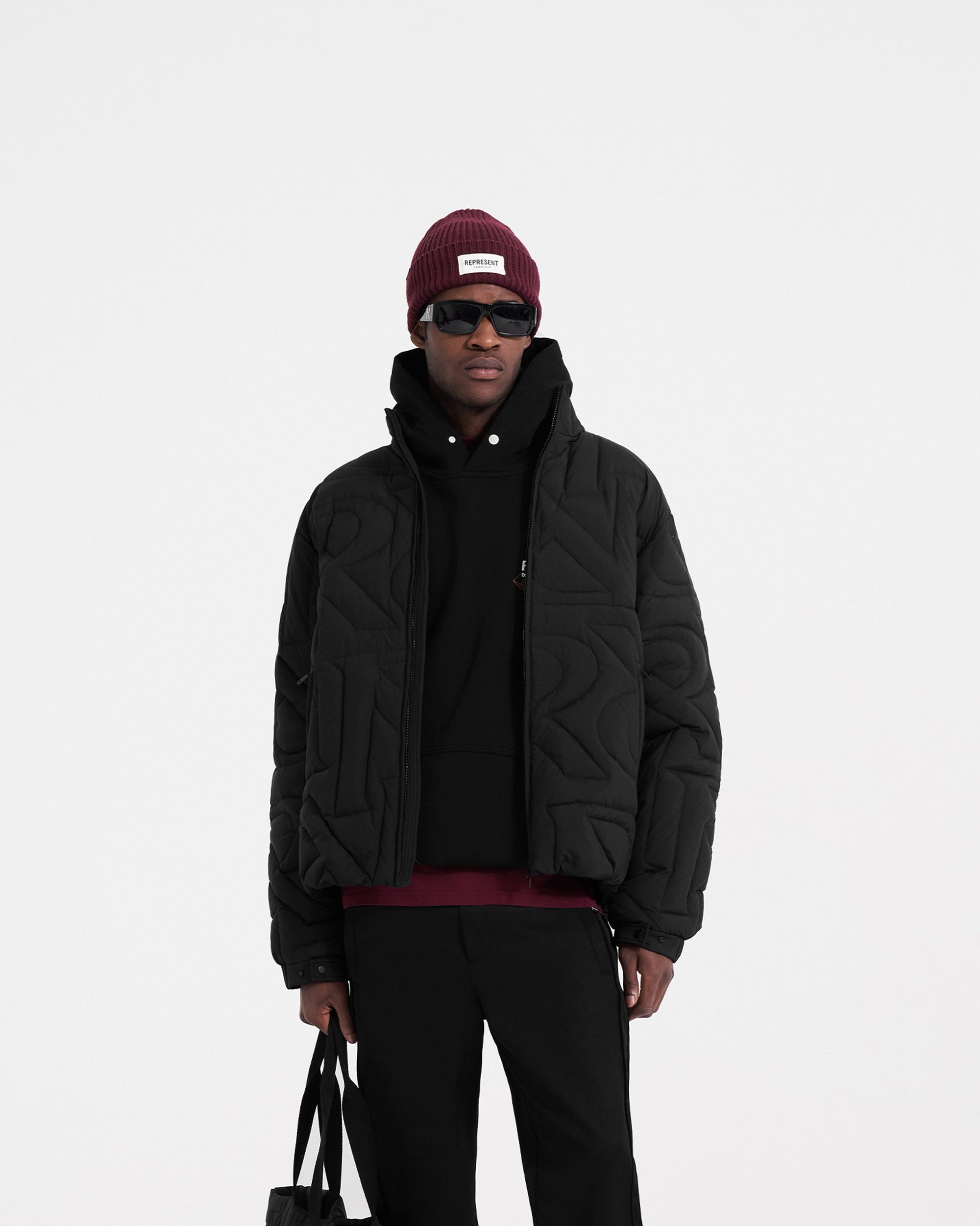 Initial Puffer Jacket | Black | Represent Clo
