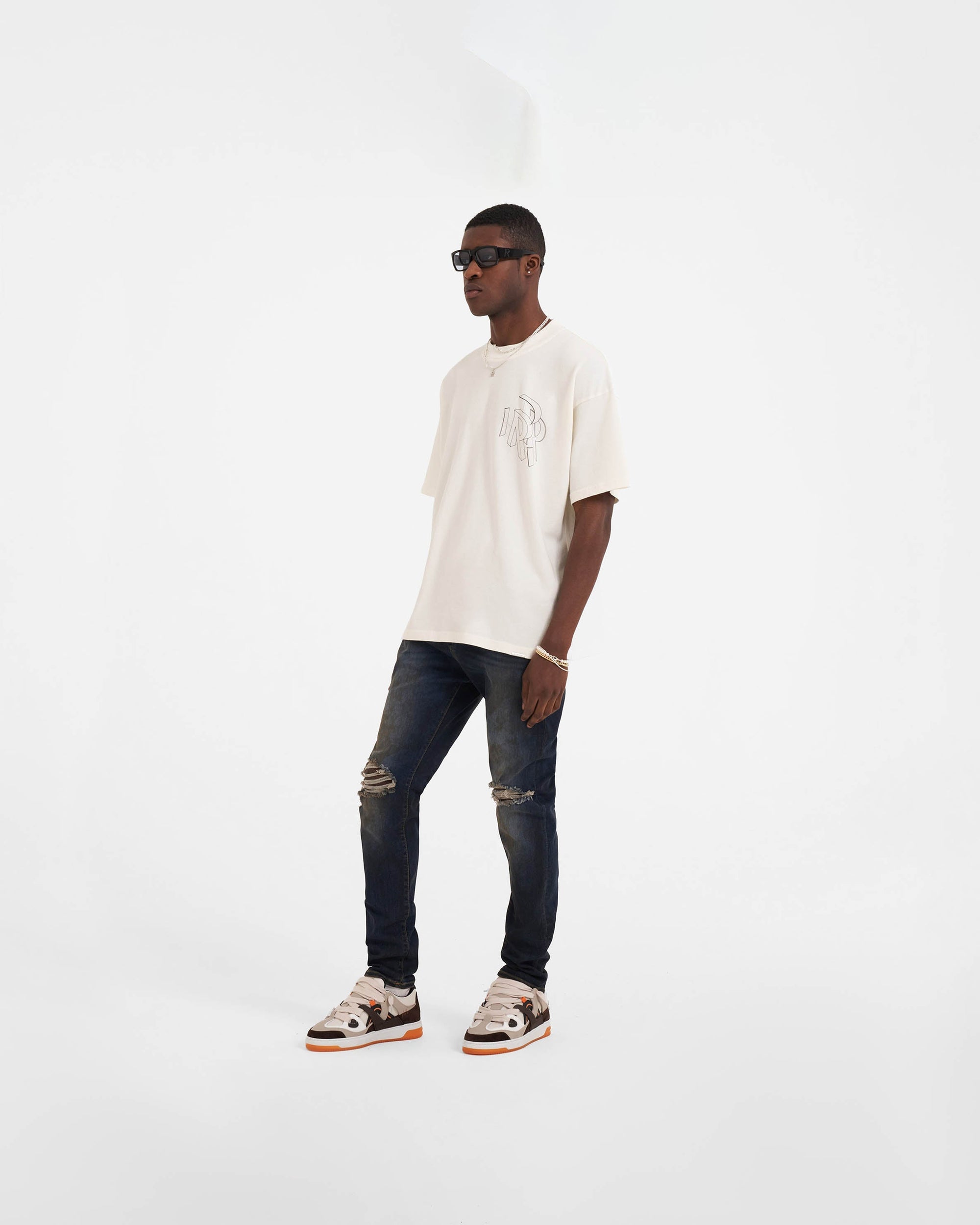 Blue Ripped Jeans | Vintage Wash | Represent Clo