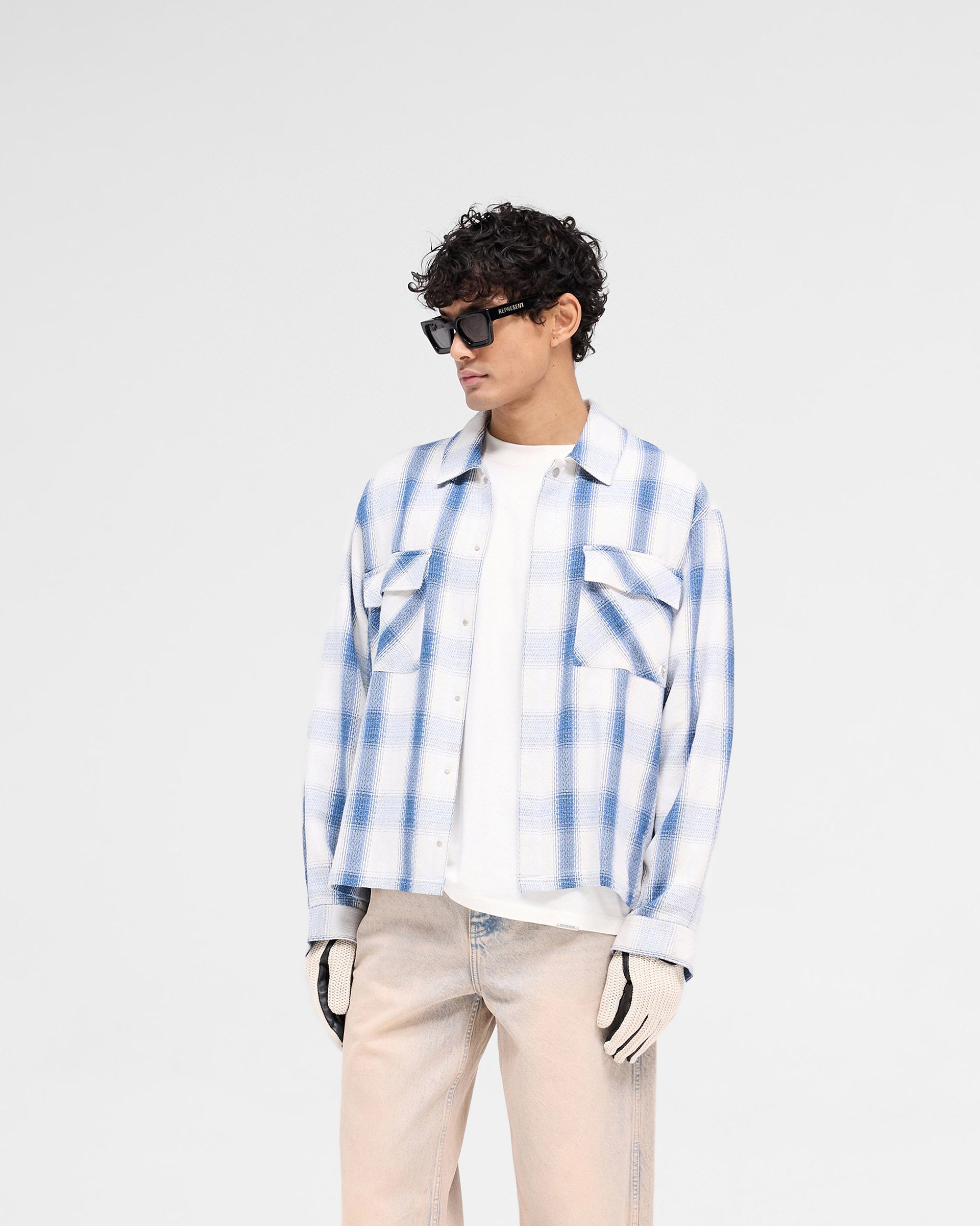 Season Flannel Shirt - Mid Blue