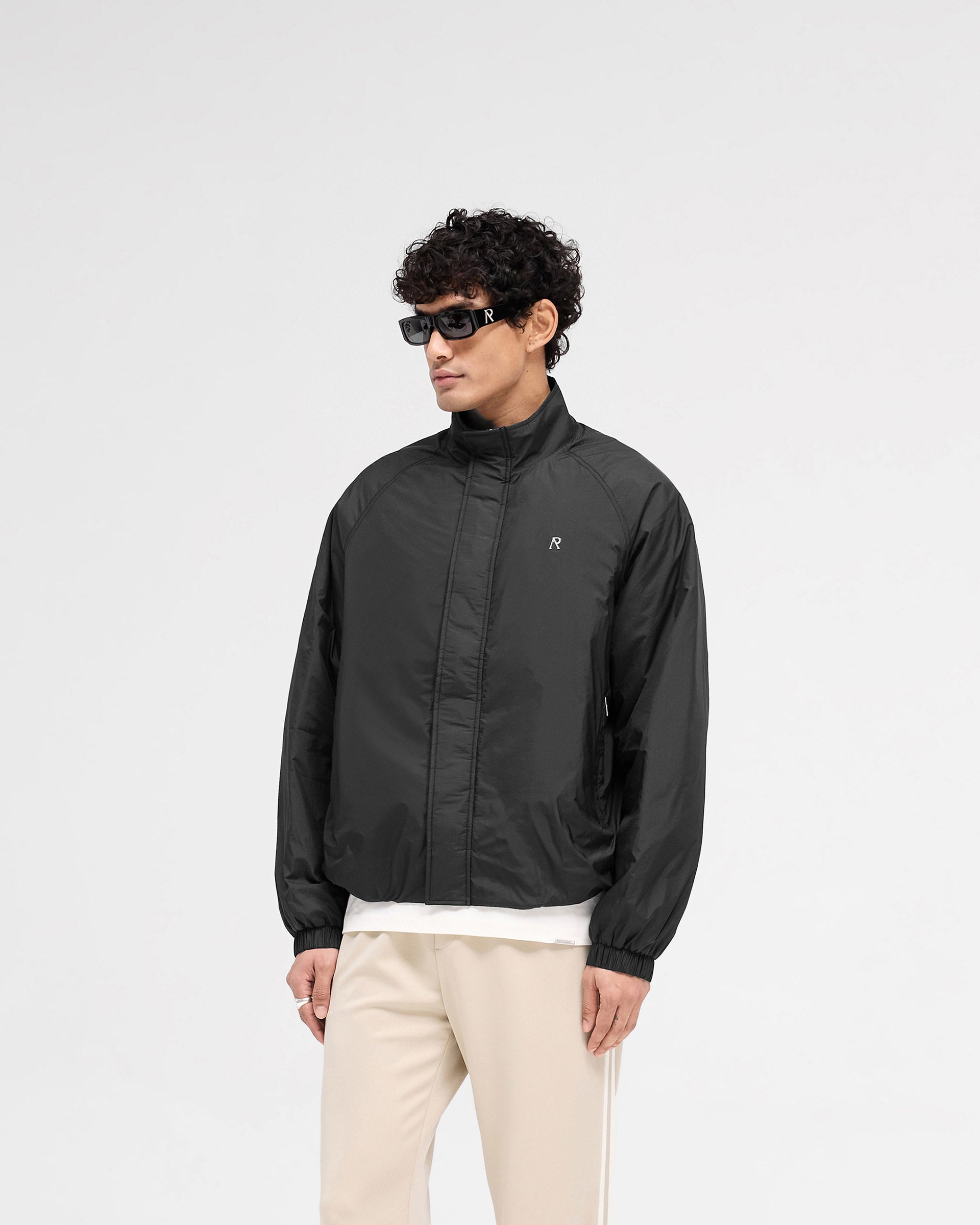 Funnel Neck Jacket - Black