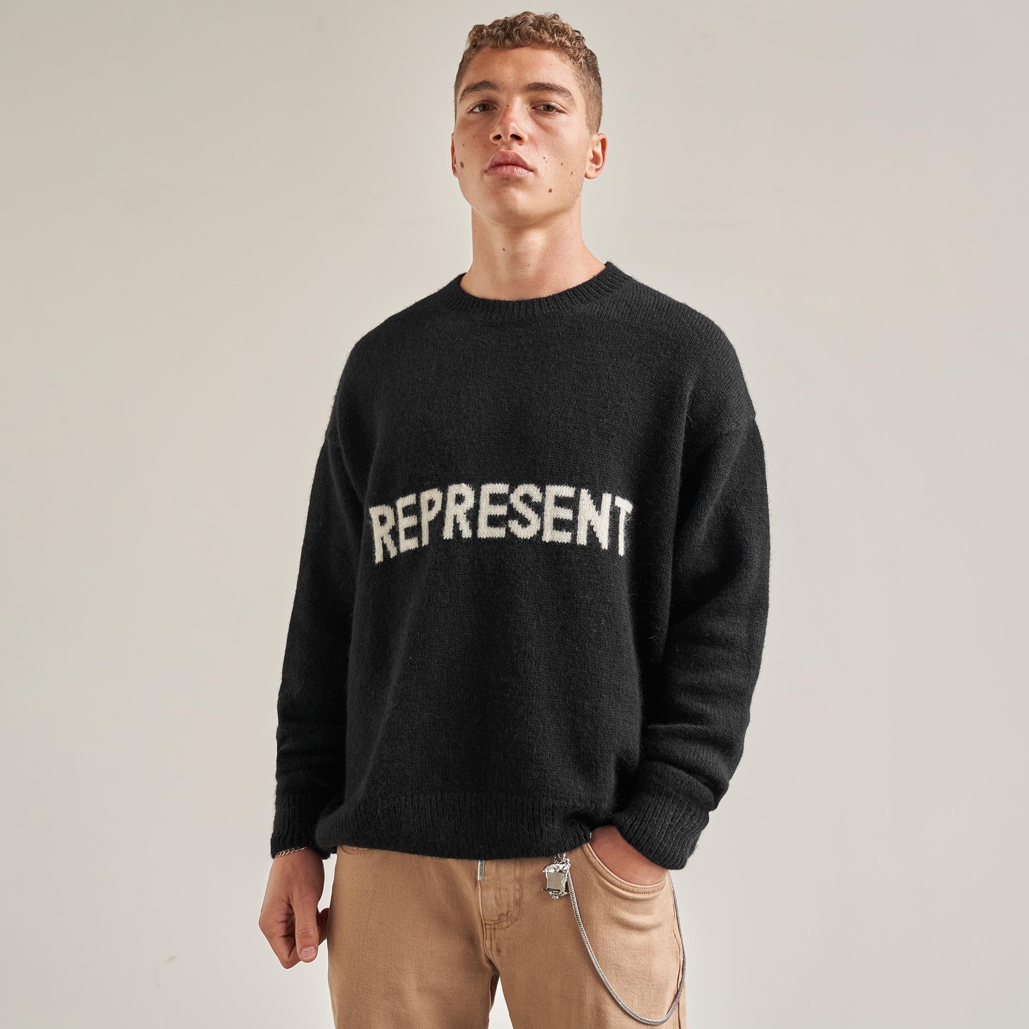 Logo Knit Sweater - Black