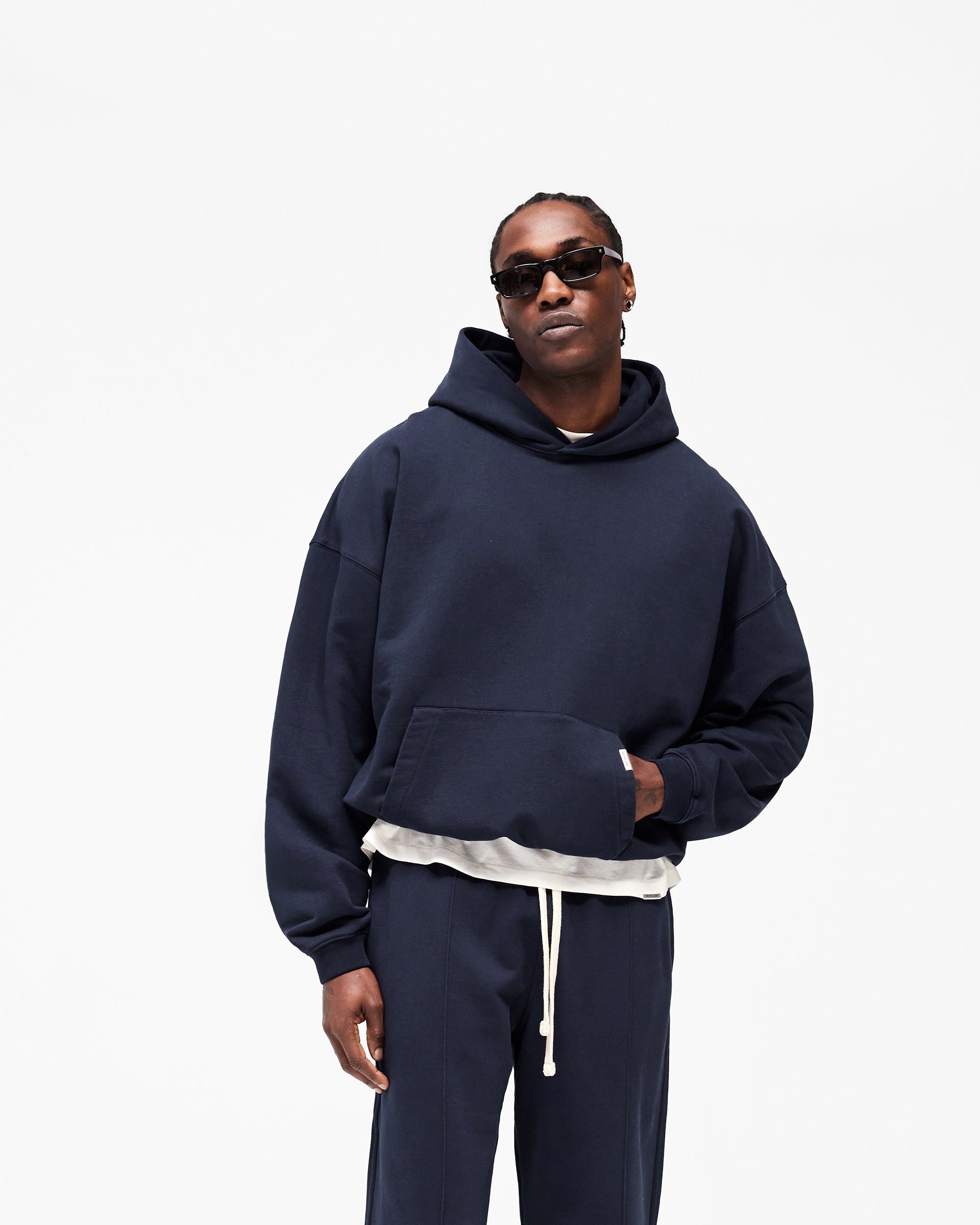 Initial Oversized Hoodie - Midnight Navy
