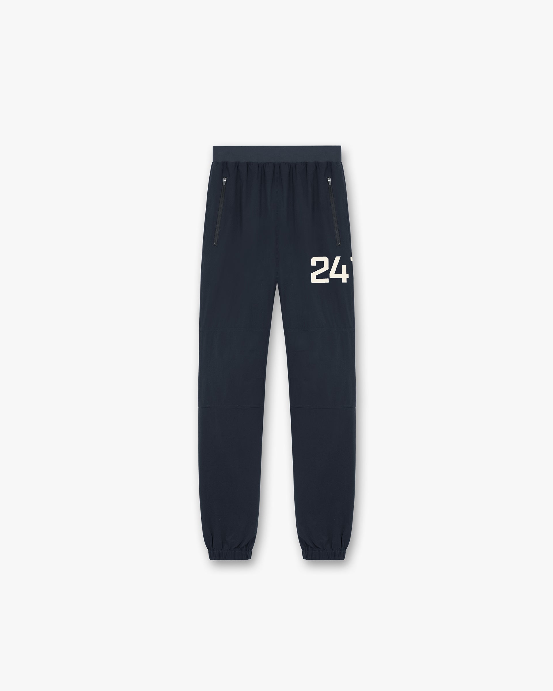 Front product image of mens navy pants on a plain white background | 247 Training Pant in Navy | Training pants with activewear fabric and elastic waist | 247 Pants | Represent Clo