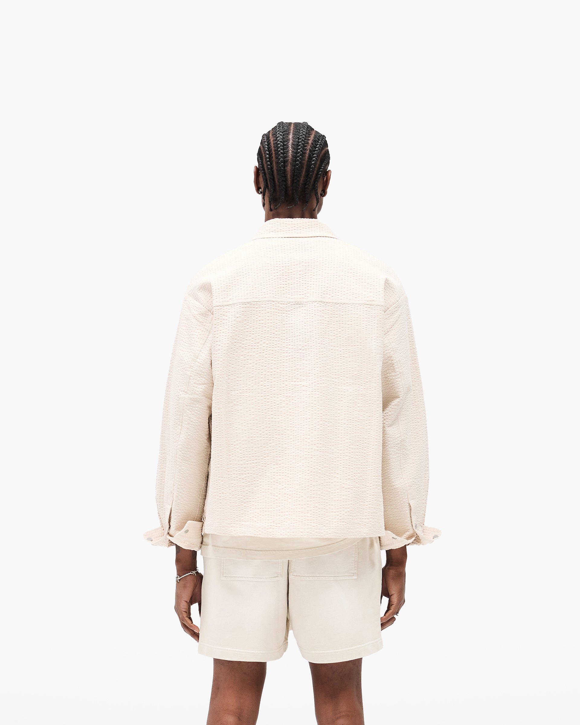 Textured Long Sleeve Shirt - Champagne