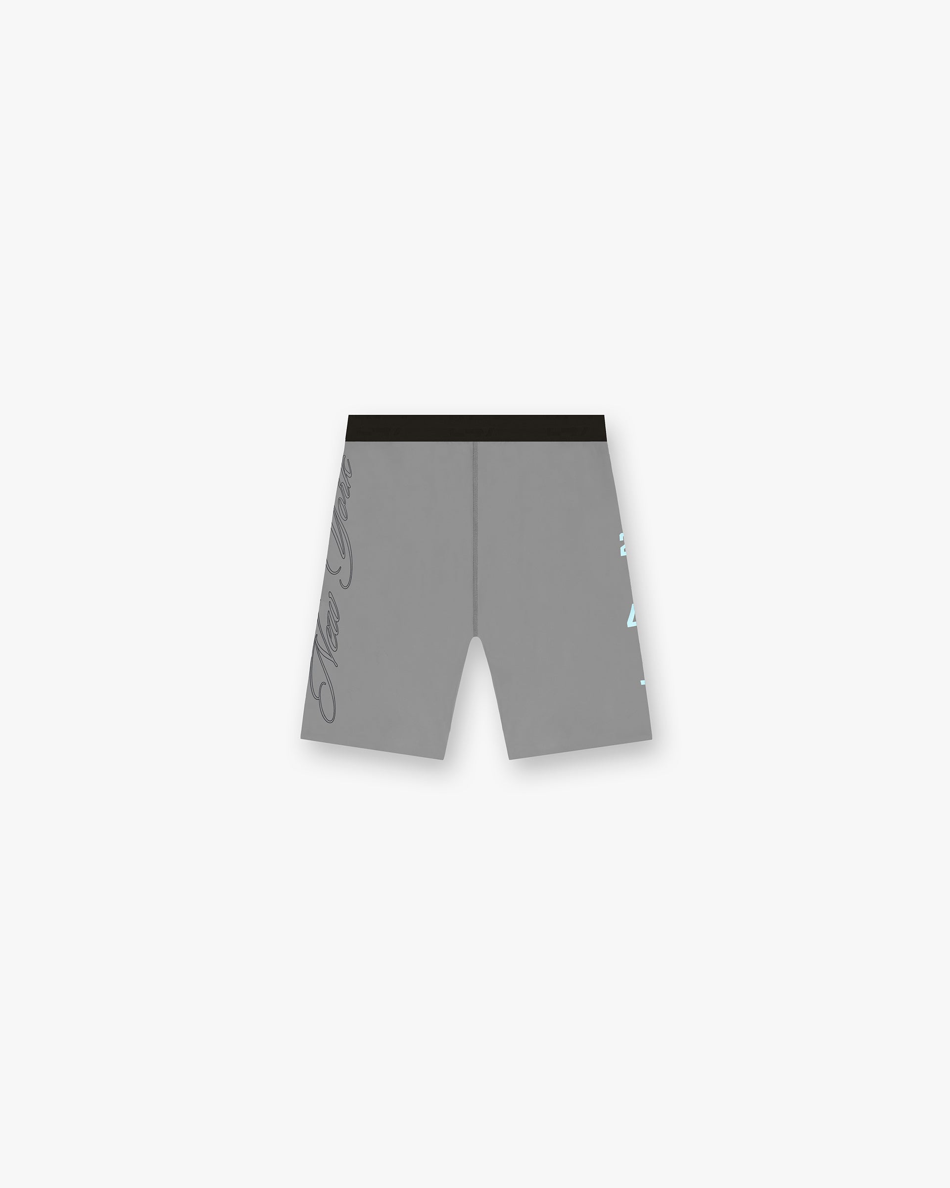 Front product image of mens grey shorts on a plain white background | 247 New York Half Tight in Smoke | Shorts with medium weight jersey cotton | 247 Shorts | Represent Clo