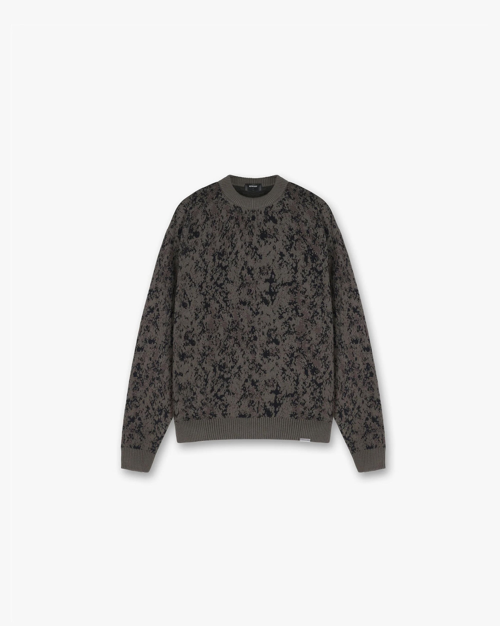 Jacquard Sweater | Camo Knitwear FW23 | Represent Clo