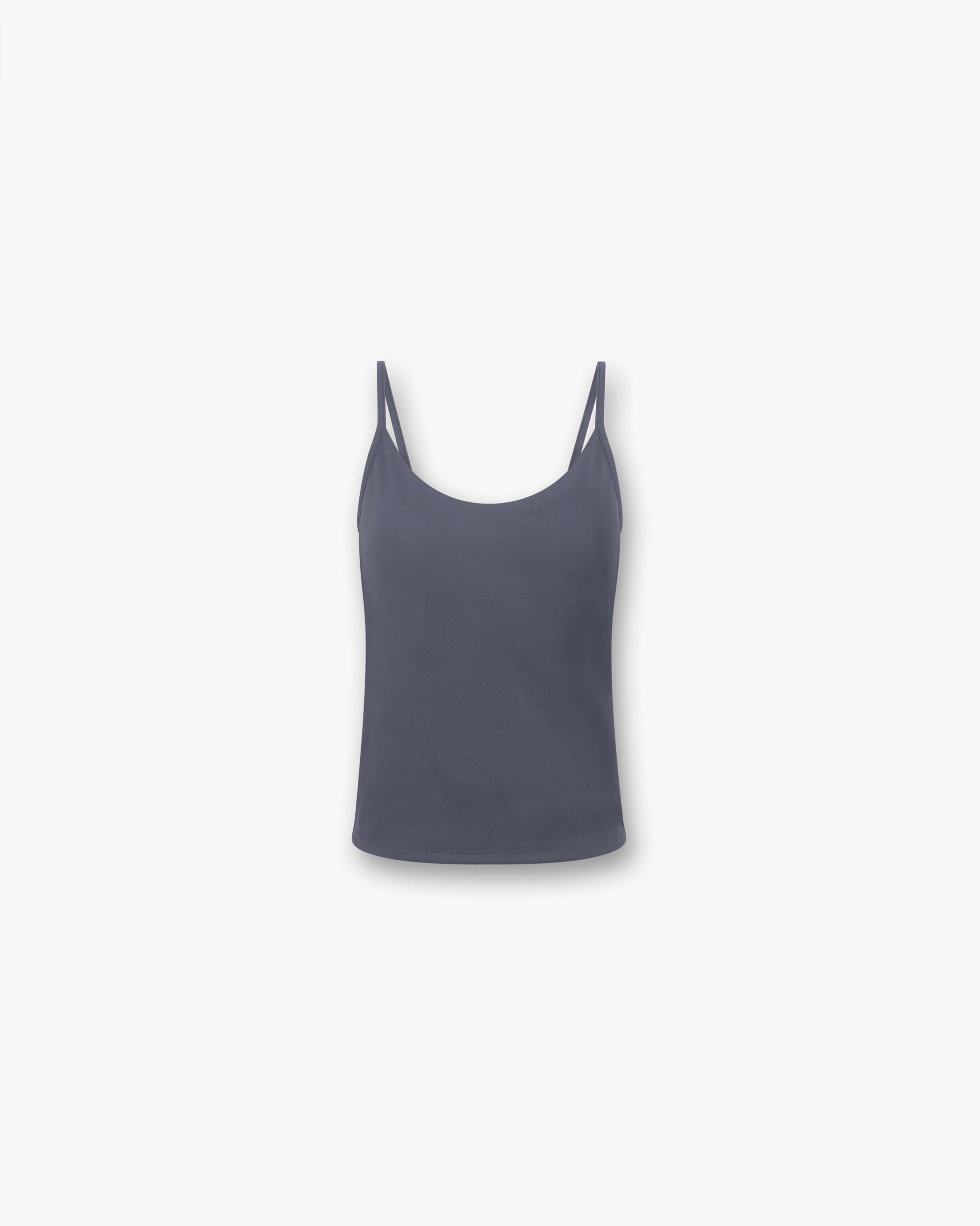 Front product image of a womens grey cami top on a plain white background | Owners Club Cami Top in Grey | Cotton camisole top | Womens Tops | Represent Clo