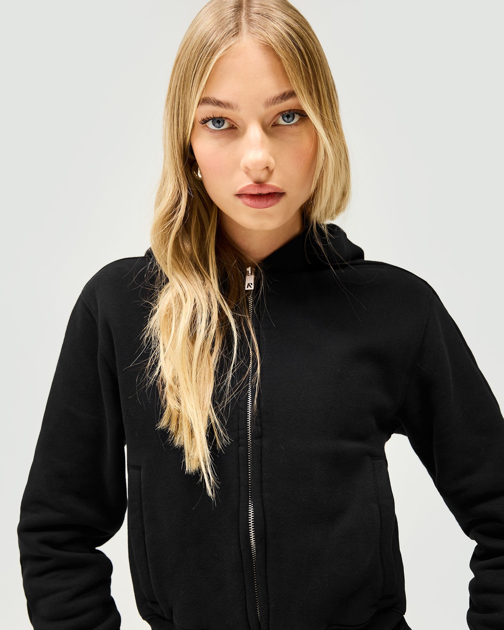 Owners Club Slim Zip Hoodie - Jet Black