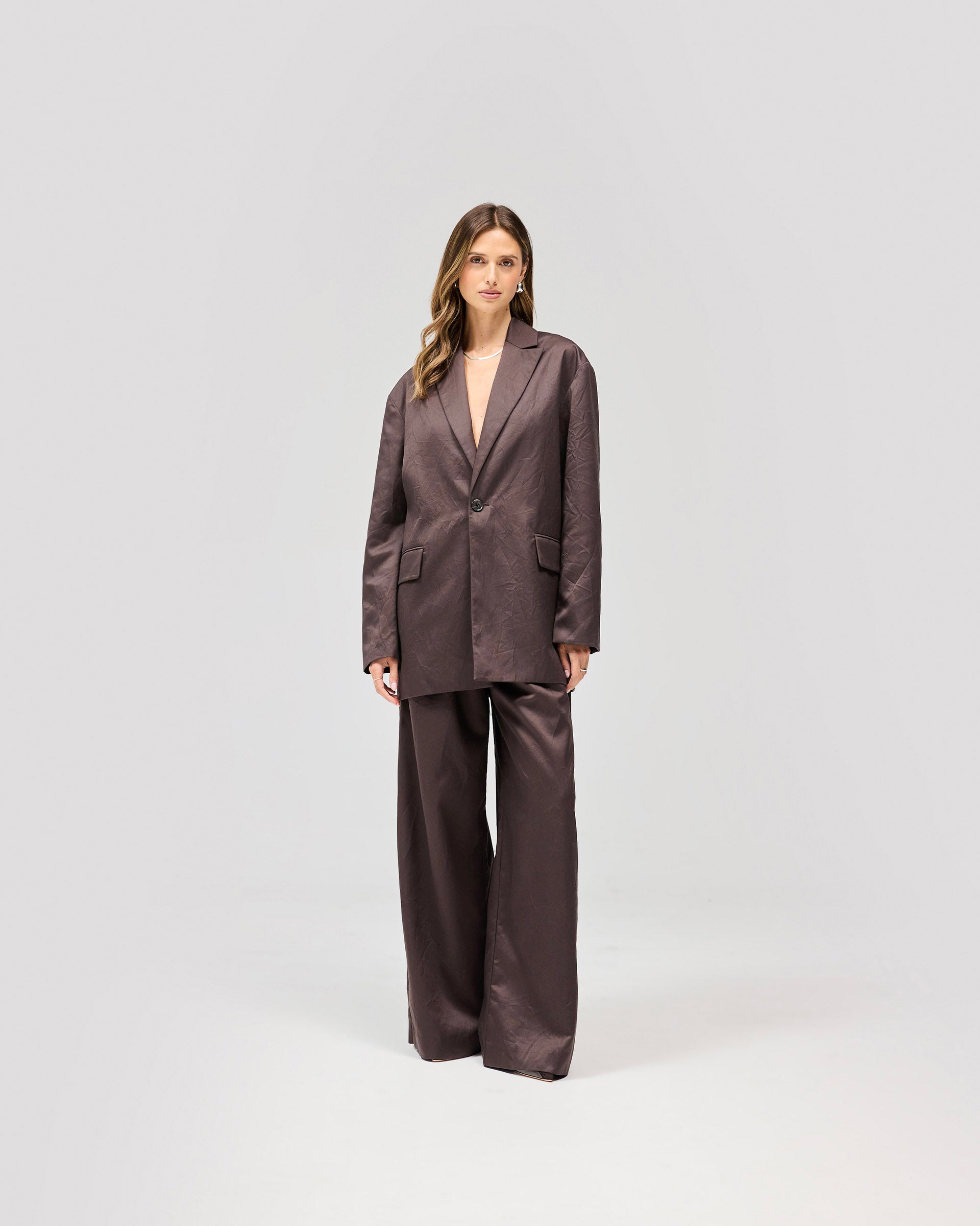 Crimp Trouser - Black Coffee