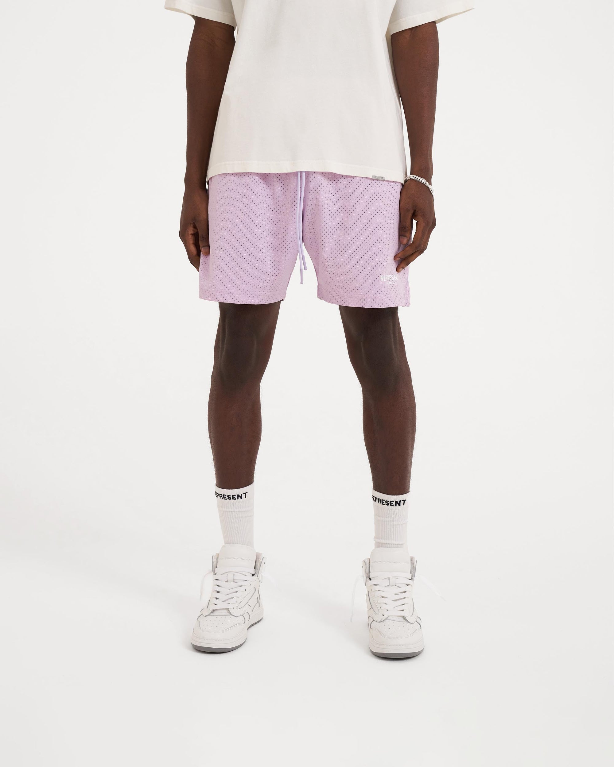 Represent Owners Club Mesh Shorts | Lilac Shorts Owners Club | Represent Clo