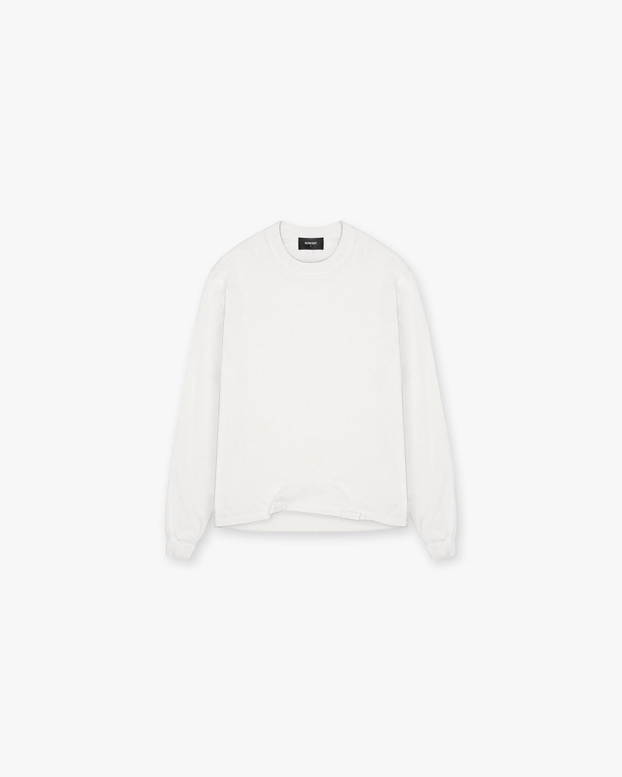 Initial Long Sleeve T-Shirt | Flat White T-Shirts Initial | Represent Clo
