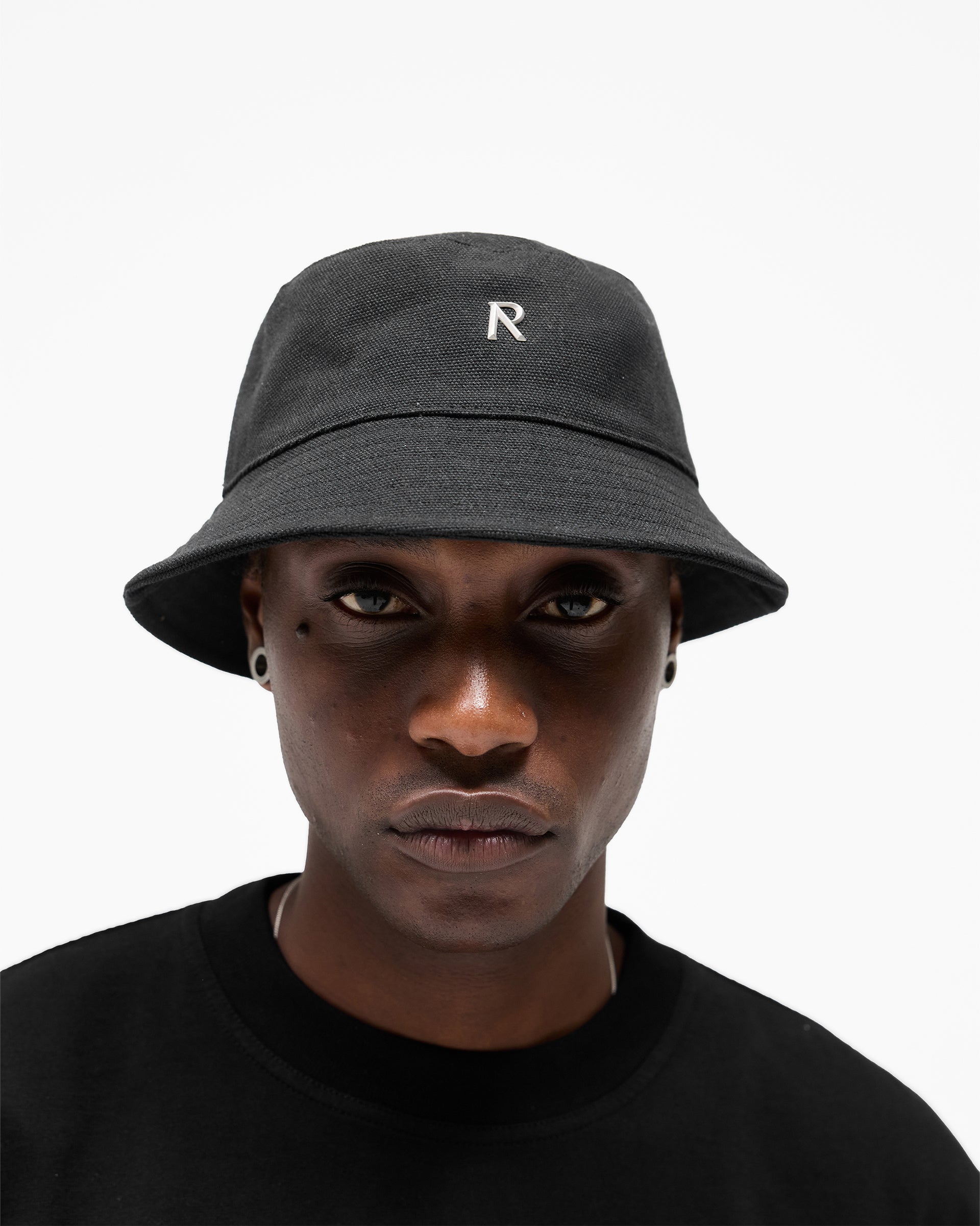 Initial Bucket Hat - Jet Black
