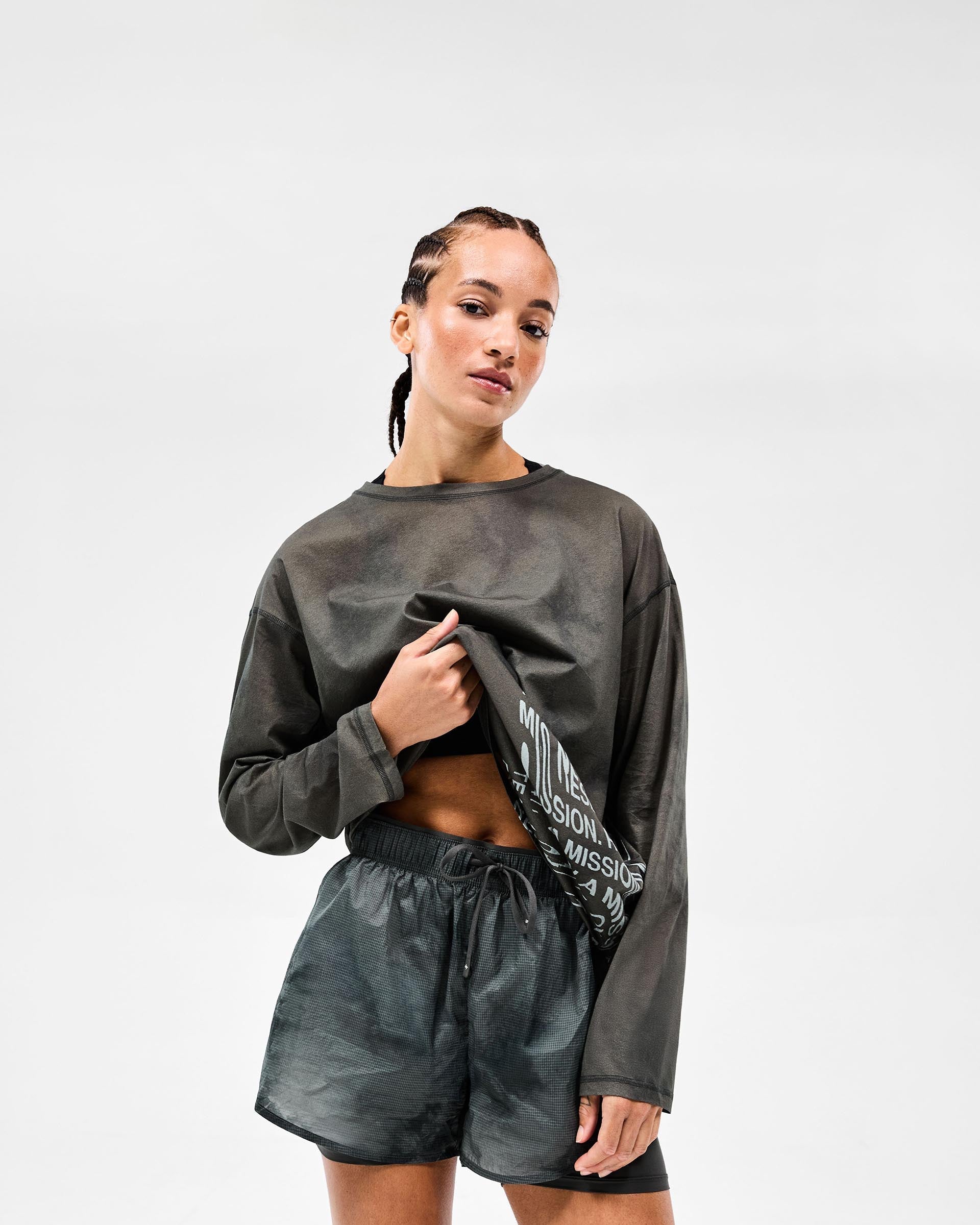 247 Distance 2-In-1 Short Printed - Dark Green