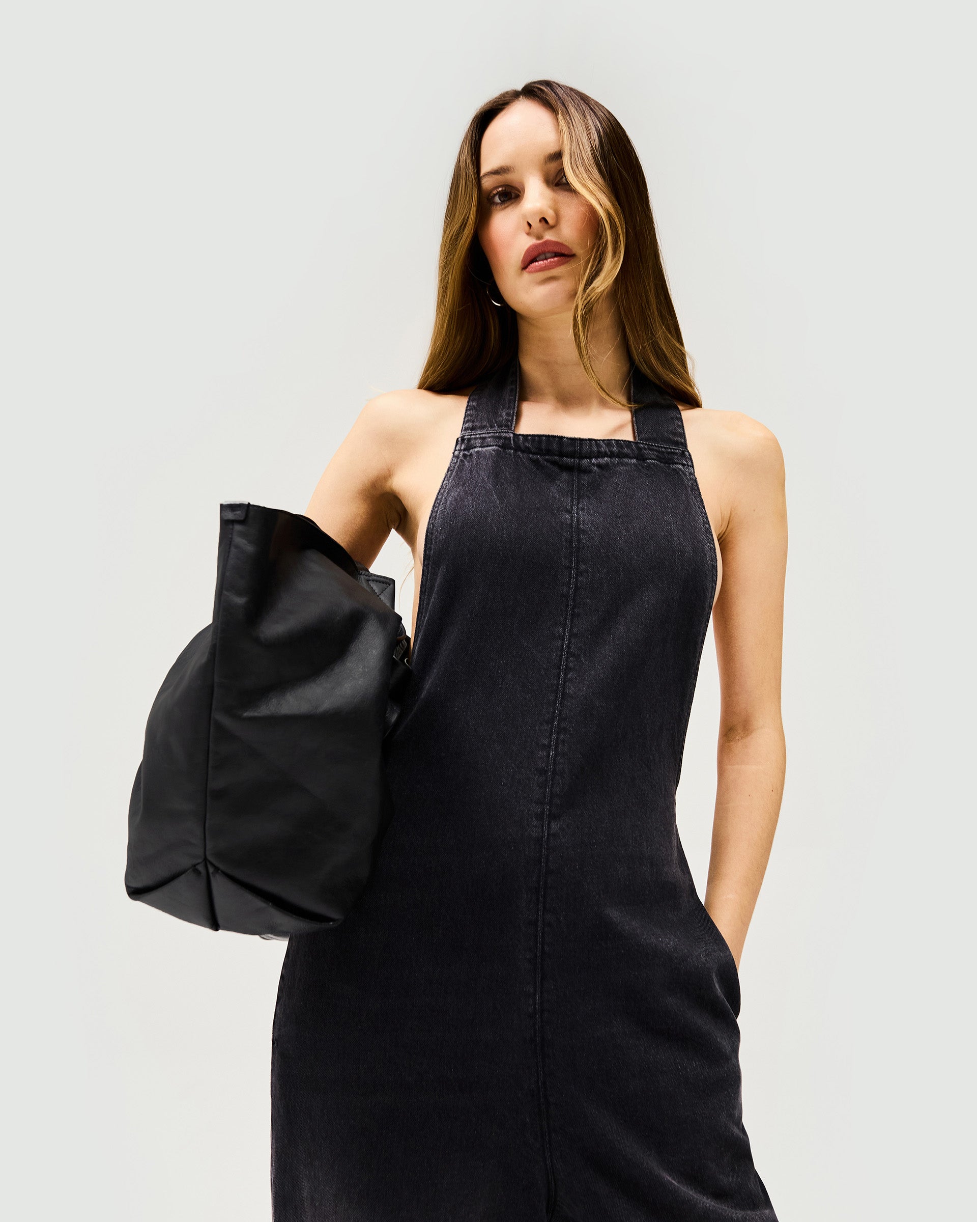 Voltage Denim Jumpsuit - Washed Black