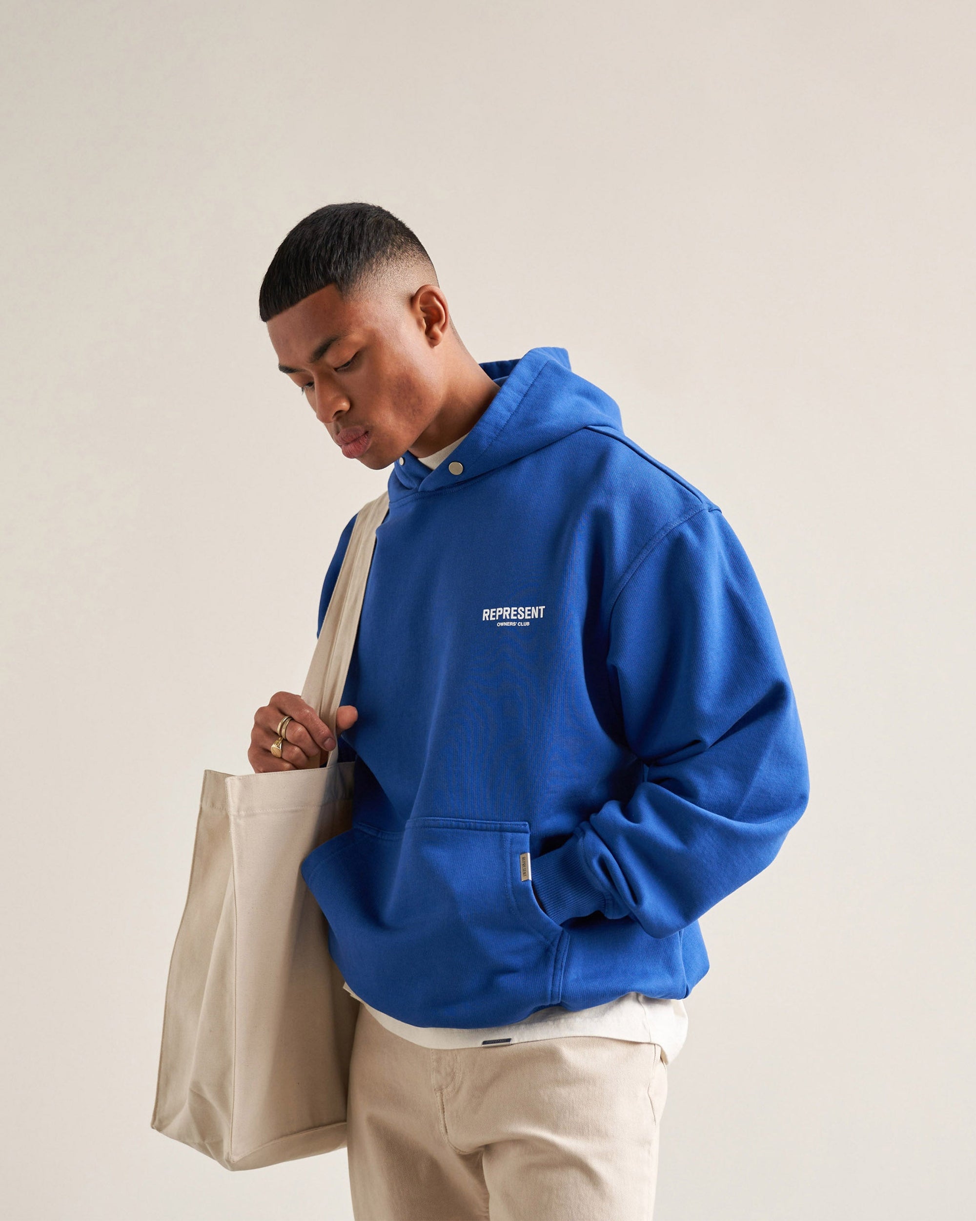 Owners Club Tote Bag | Vintage White/Black Accessories Owners Club | Represent Clo