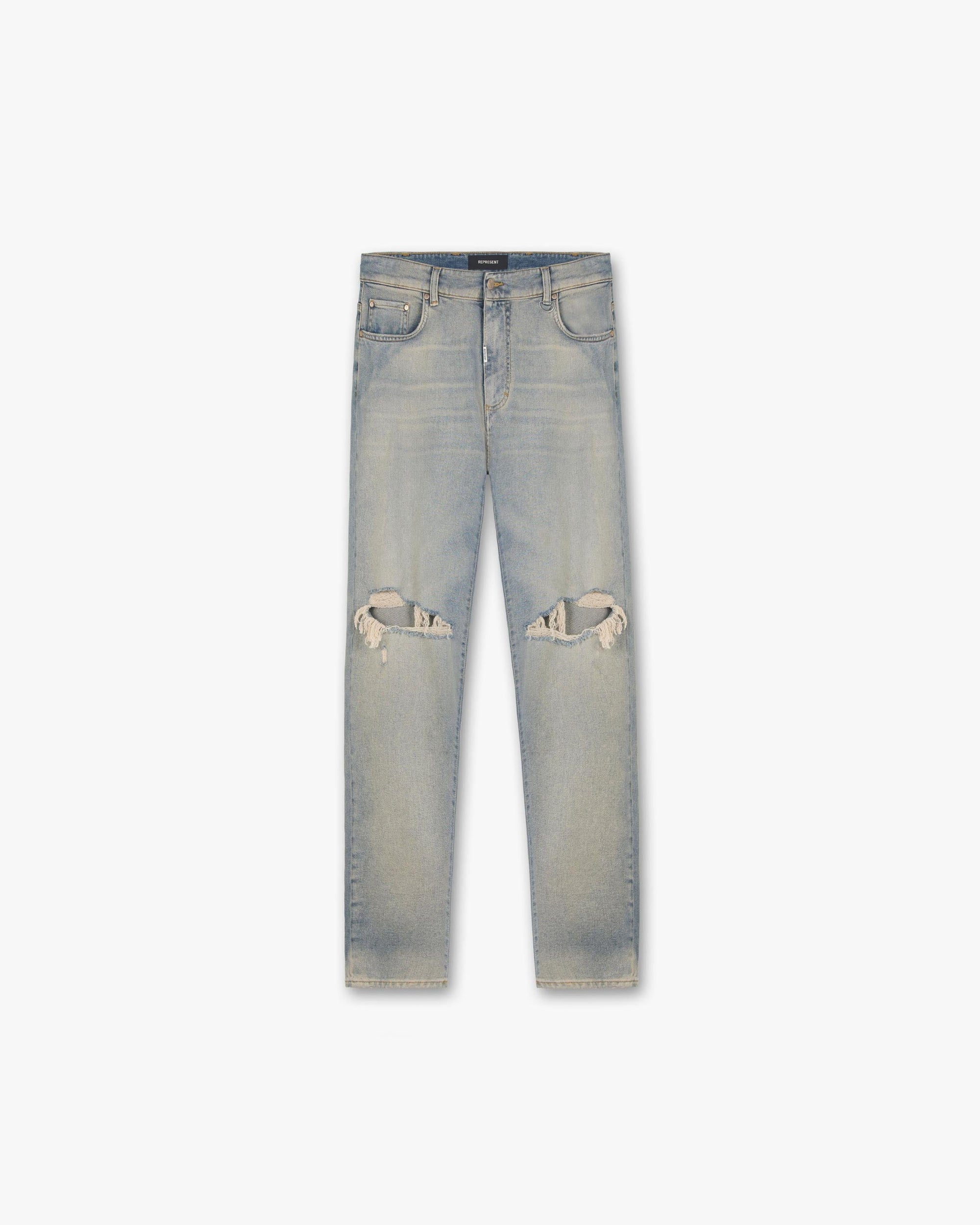 Baggy Destroyer Denim | Worn Blue Denim FW21 | Represent Clo