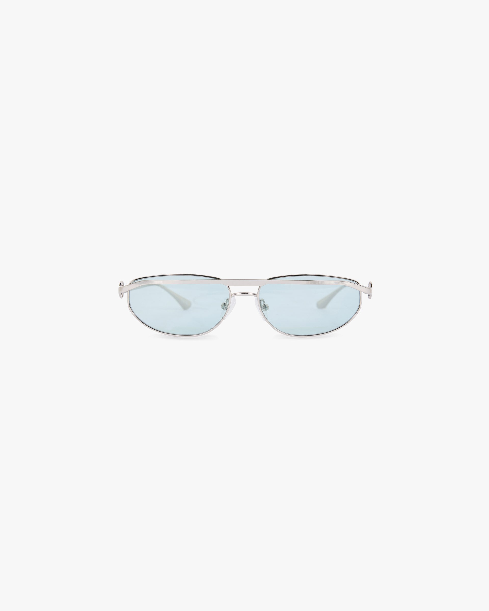 Slim Aviator Sunglasses - Silver Matcha