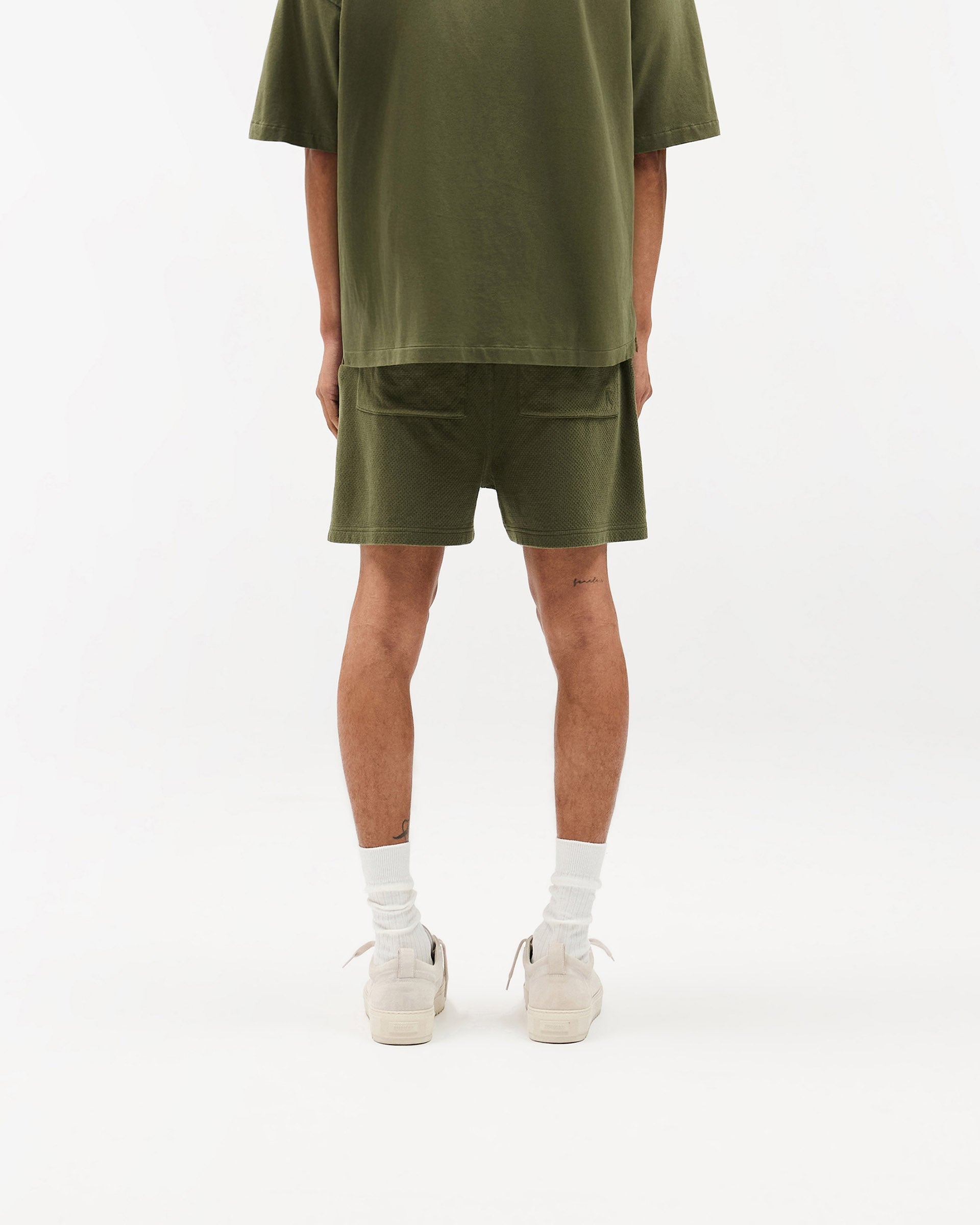 Initial Mesh Shorts - Army Green