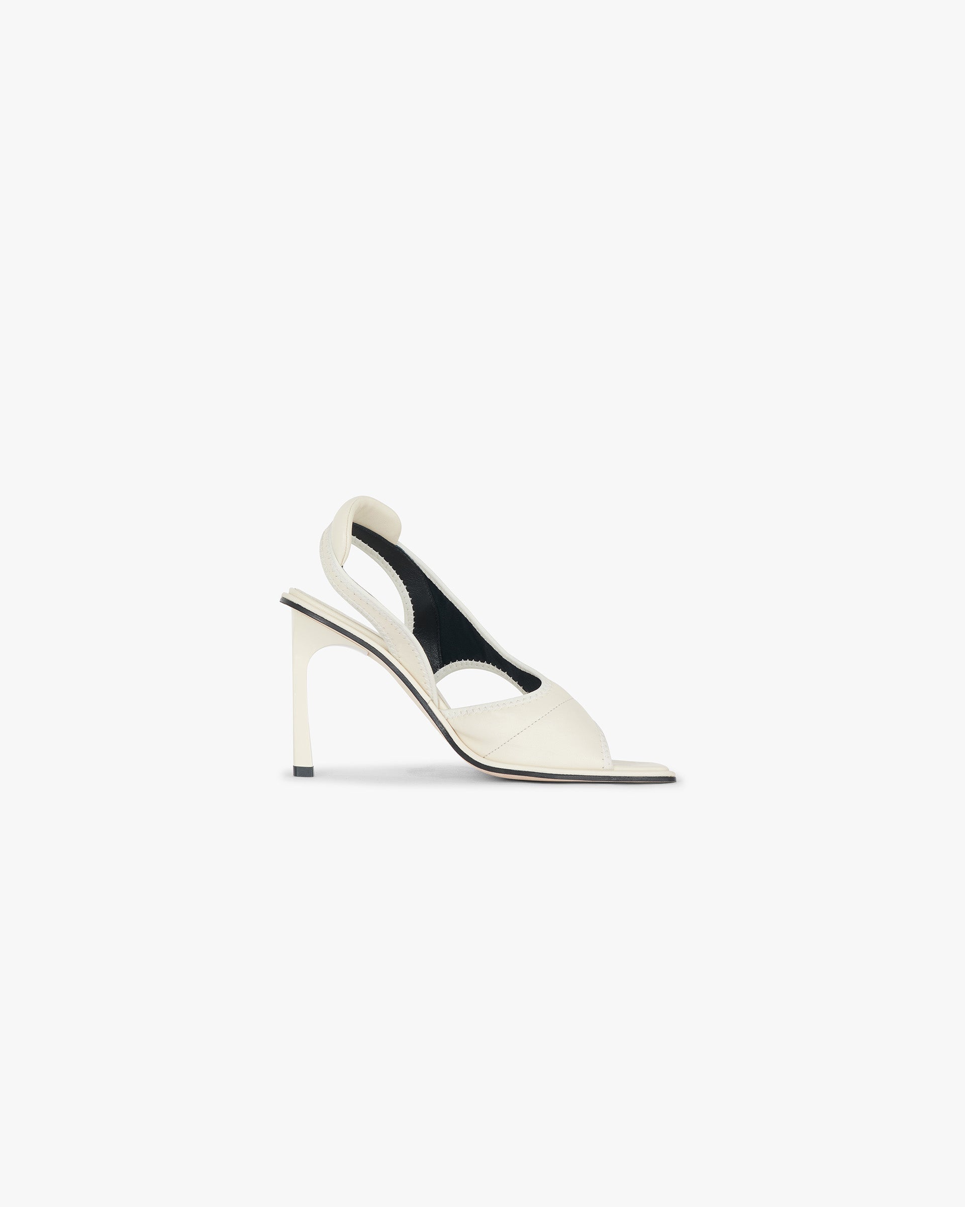 Asymmetric Stretch Heel - Ecru