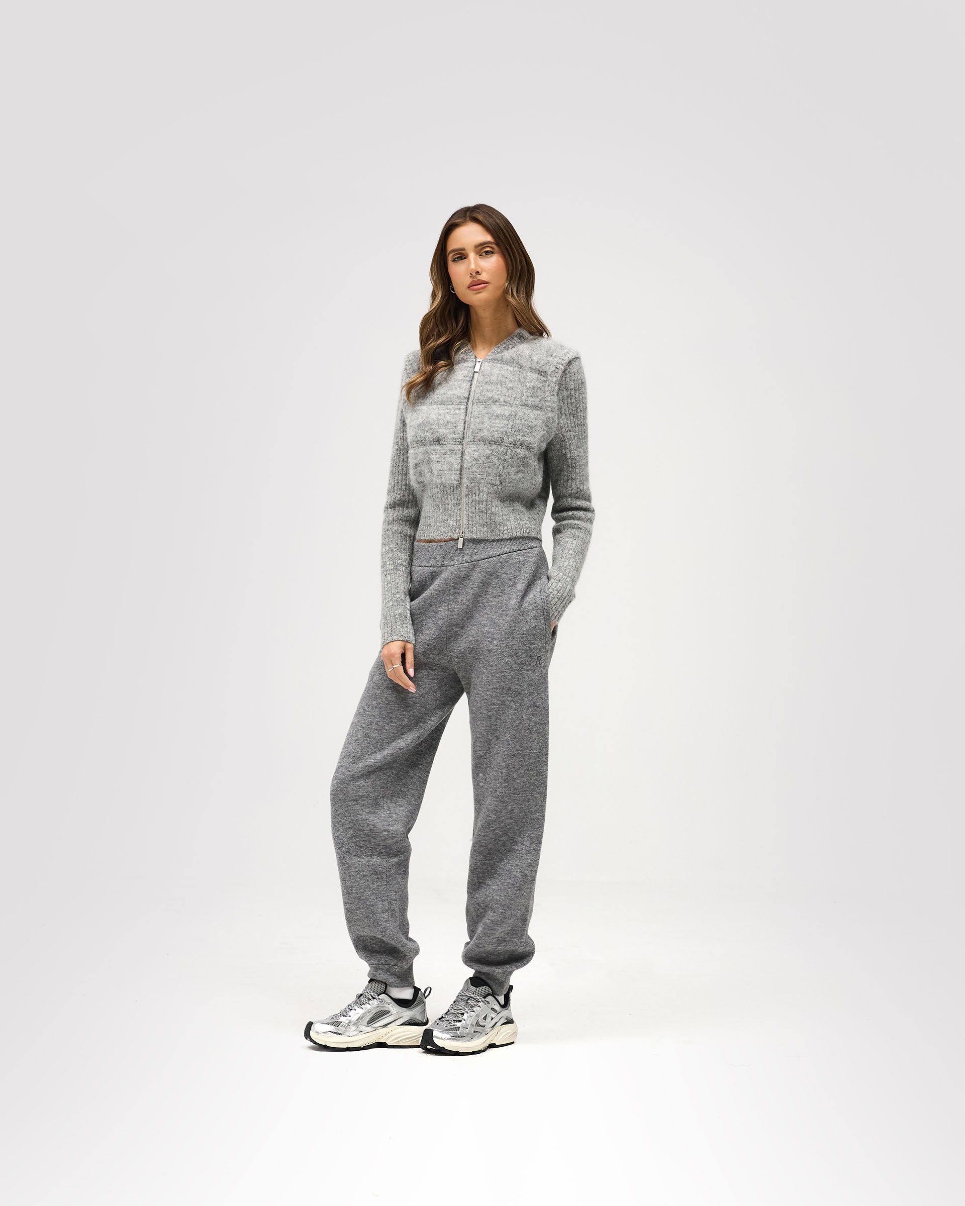 Maze Knit Jogger - Grey Marl