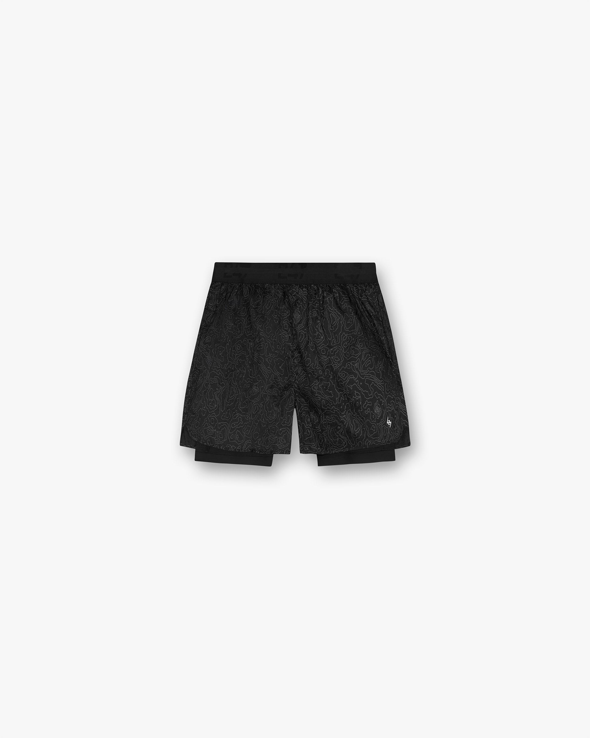 247 Contour 2-In-1 Run Shorts - Black
