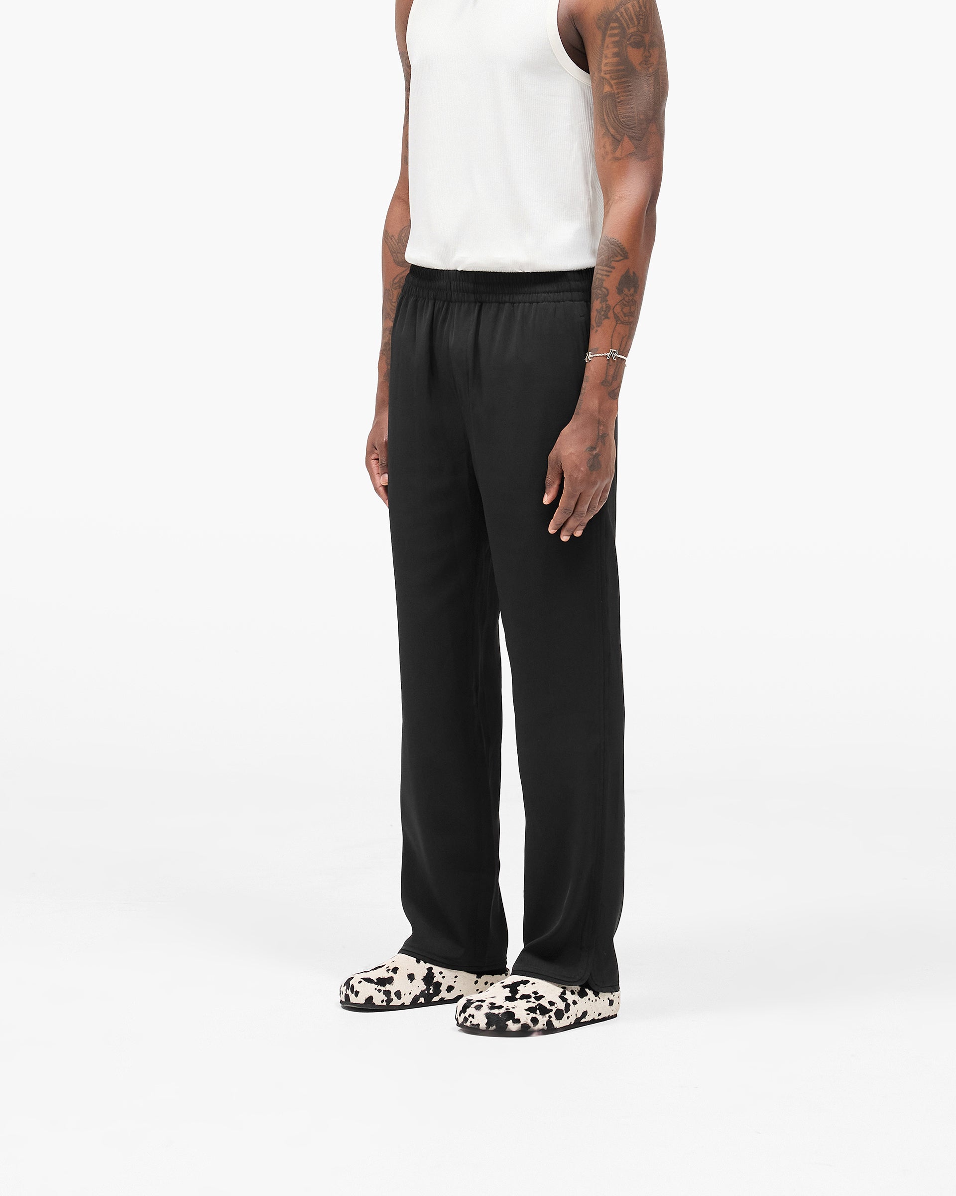 Piped Track Pant - Jet Black