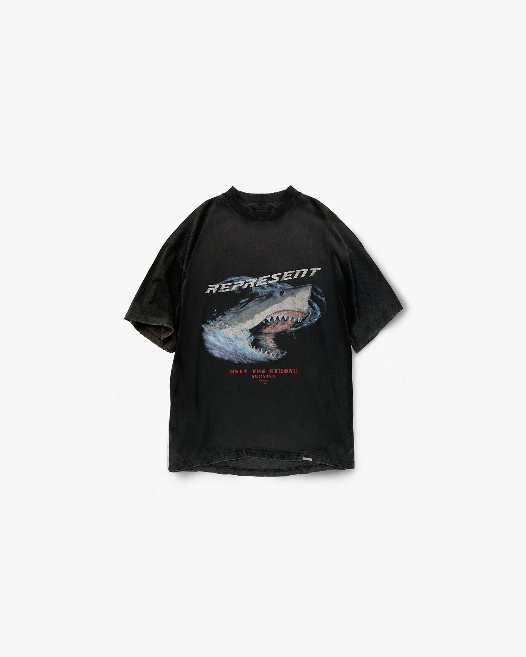 Only The Strong Survive T-shirt | Vintage Black T-Shirts SS21 | Represent Clo