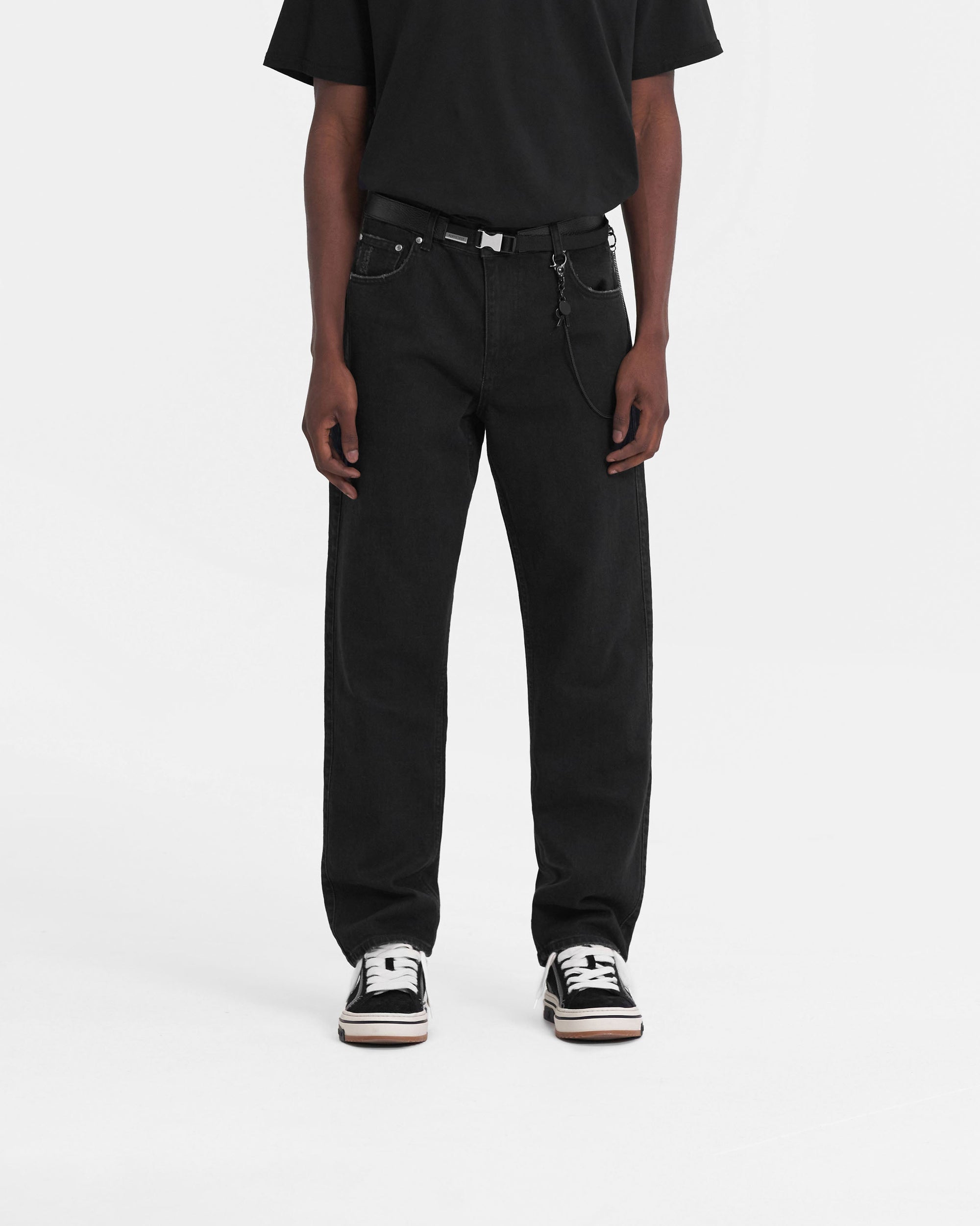 R2 Straight Leg Denim | Black Denim FW23 | Represent Clo
