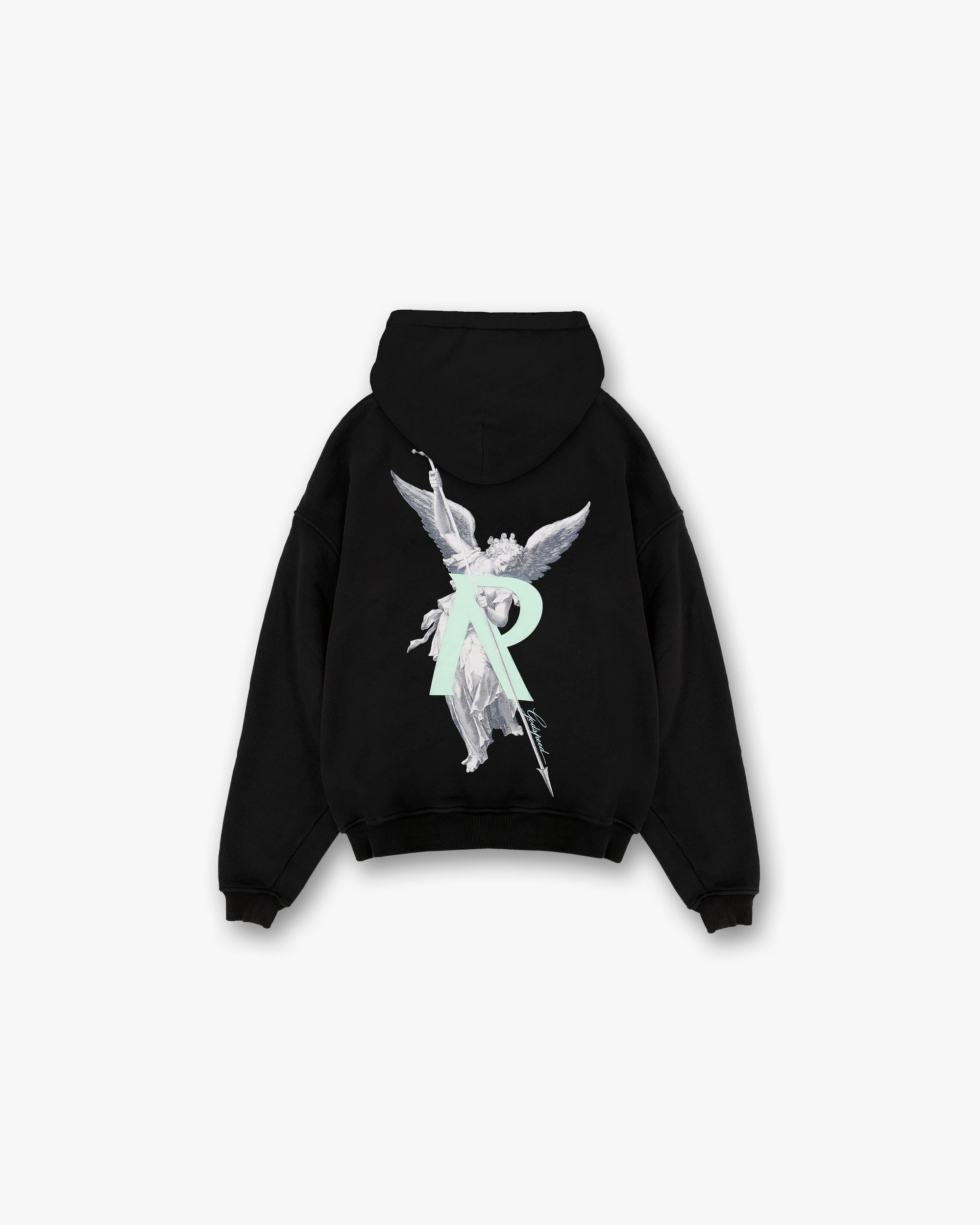 Archangel Initial Hoodie - Jet Black
