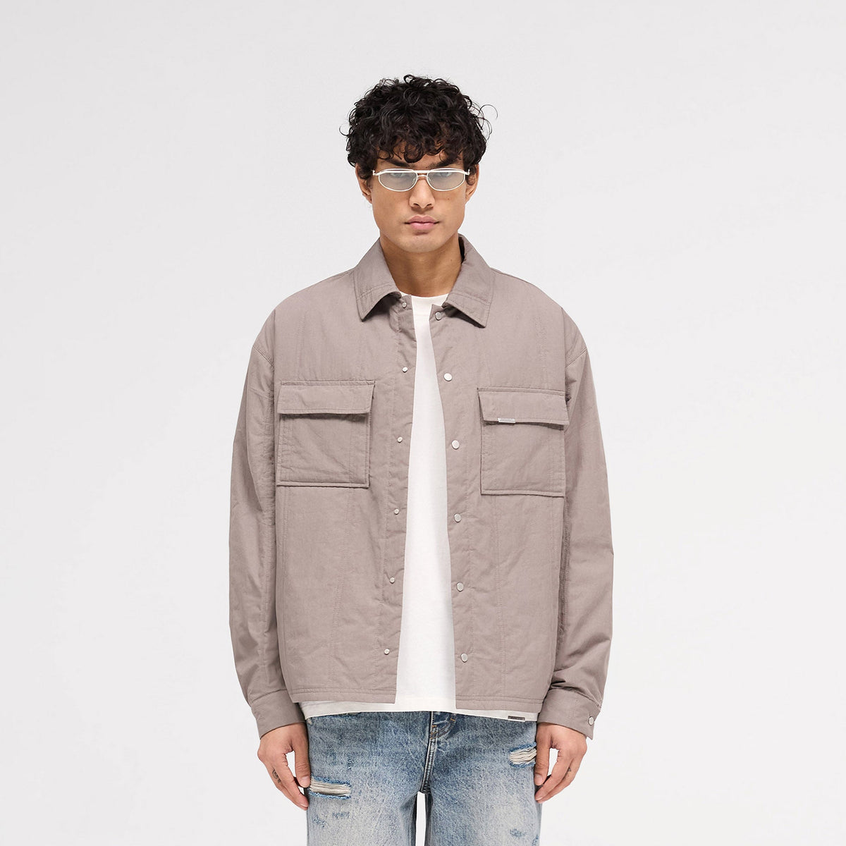 34H Denim Quilted Overshirt main image 0