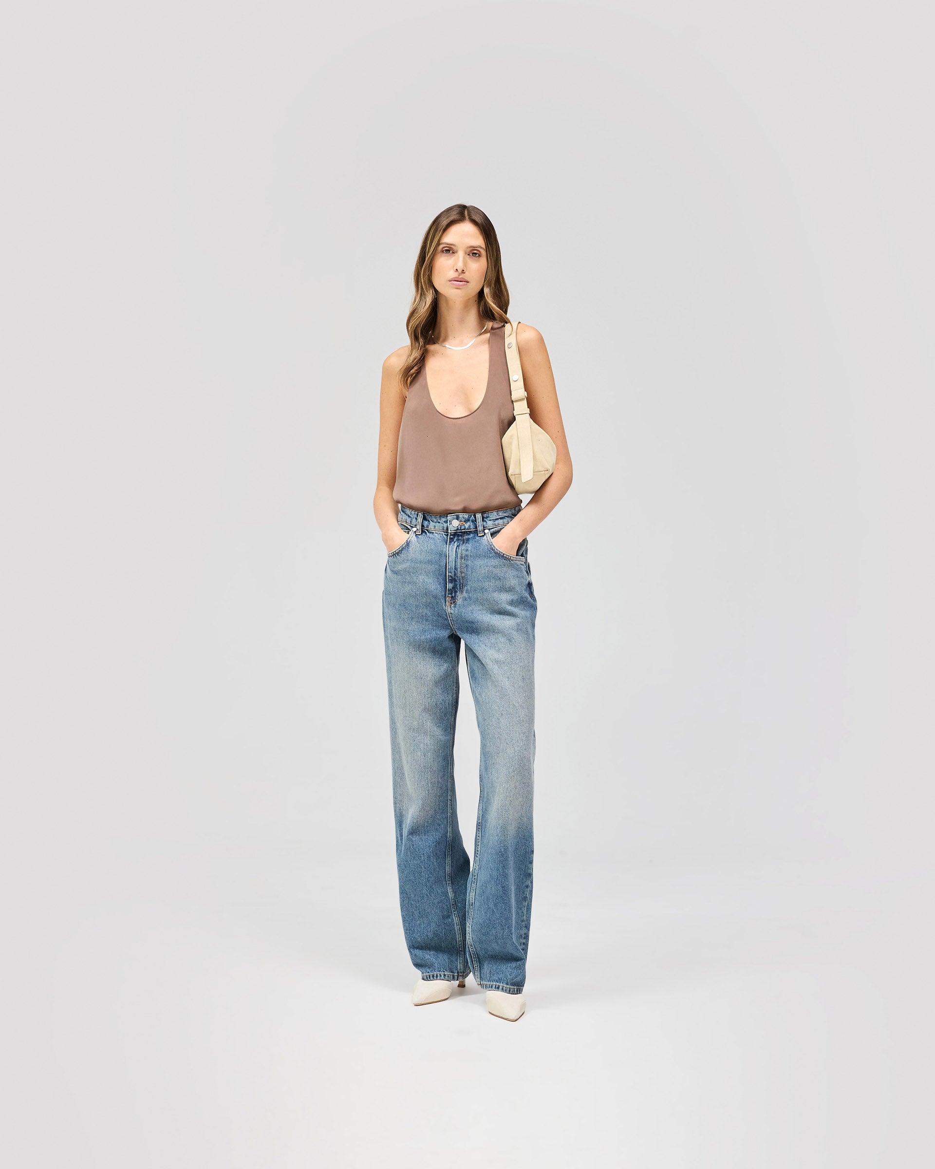 Mirage Silk Vest - Coffee Quartz