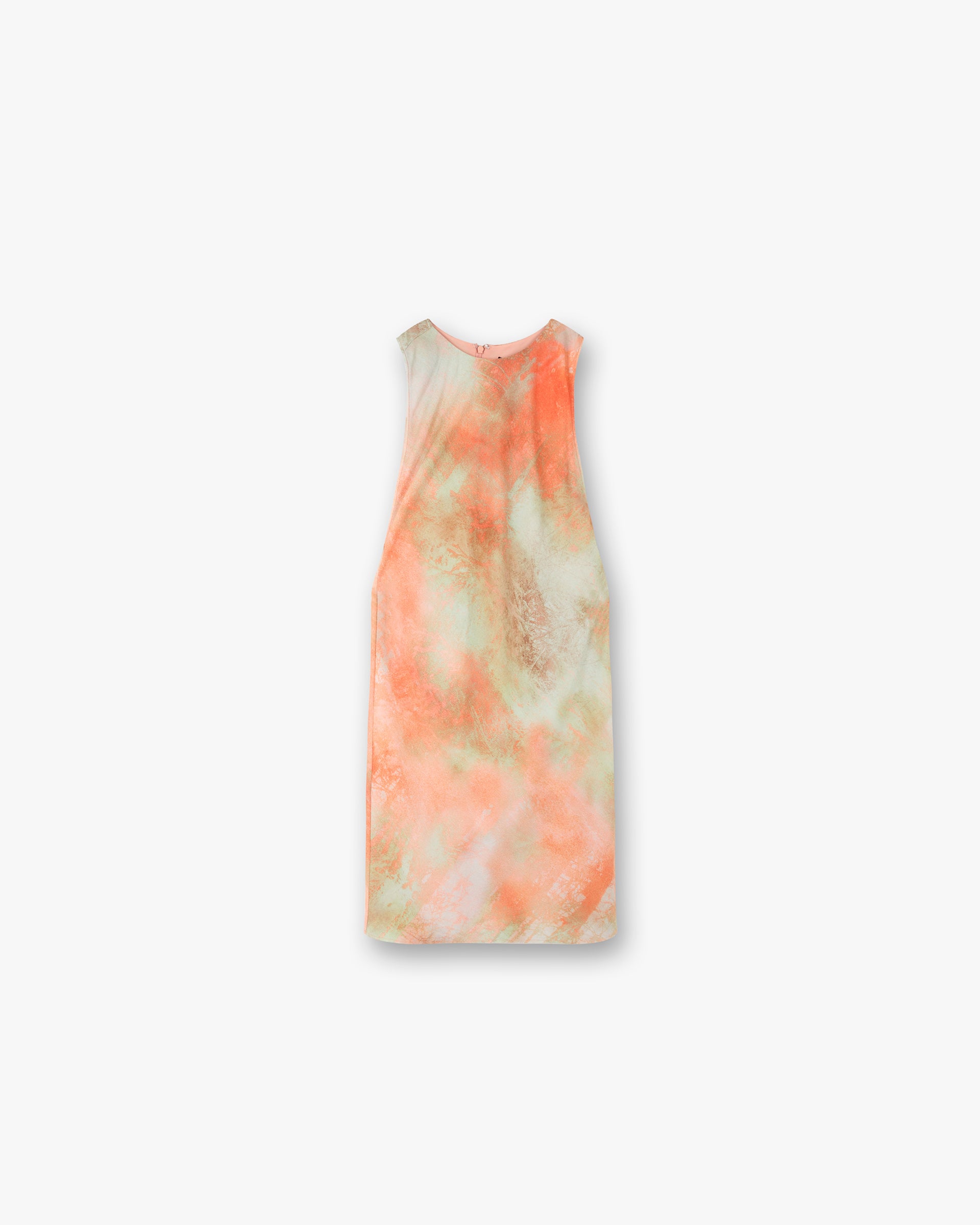Illusion Mini Dress - Forest Print Orange