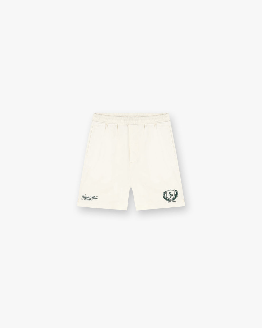 Antique White Crest Short | Mens Shorts - Twill | REPRESENT