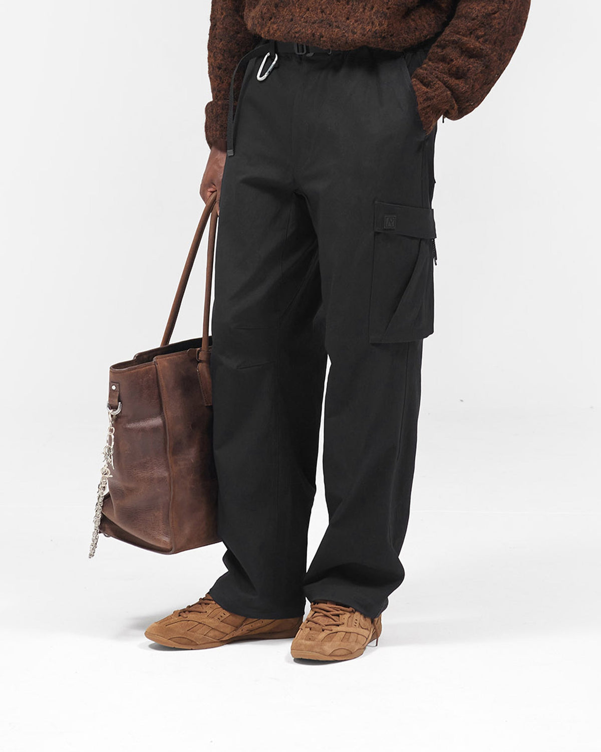 Nylon Cargo Pant - Black