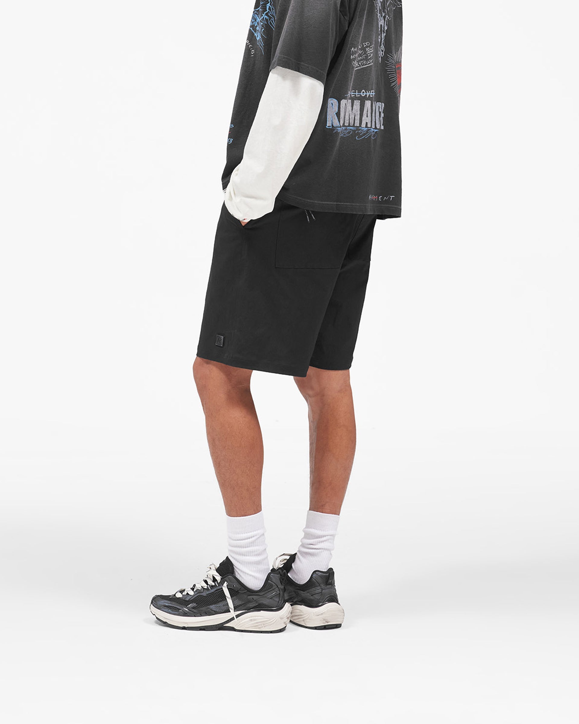 Nylon Cargo Short - Black