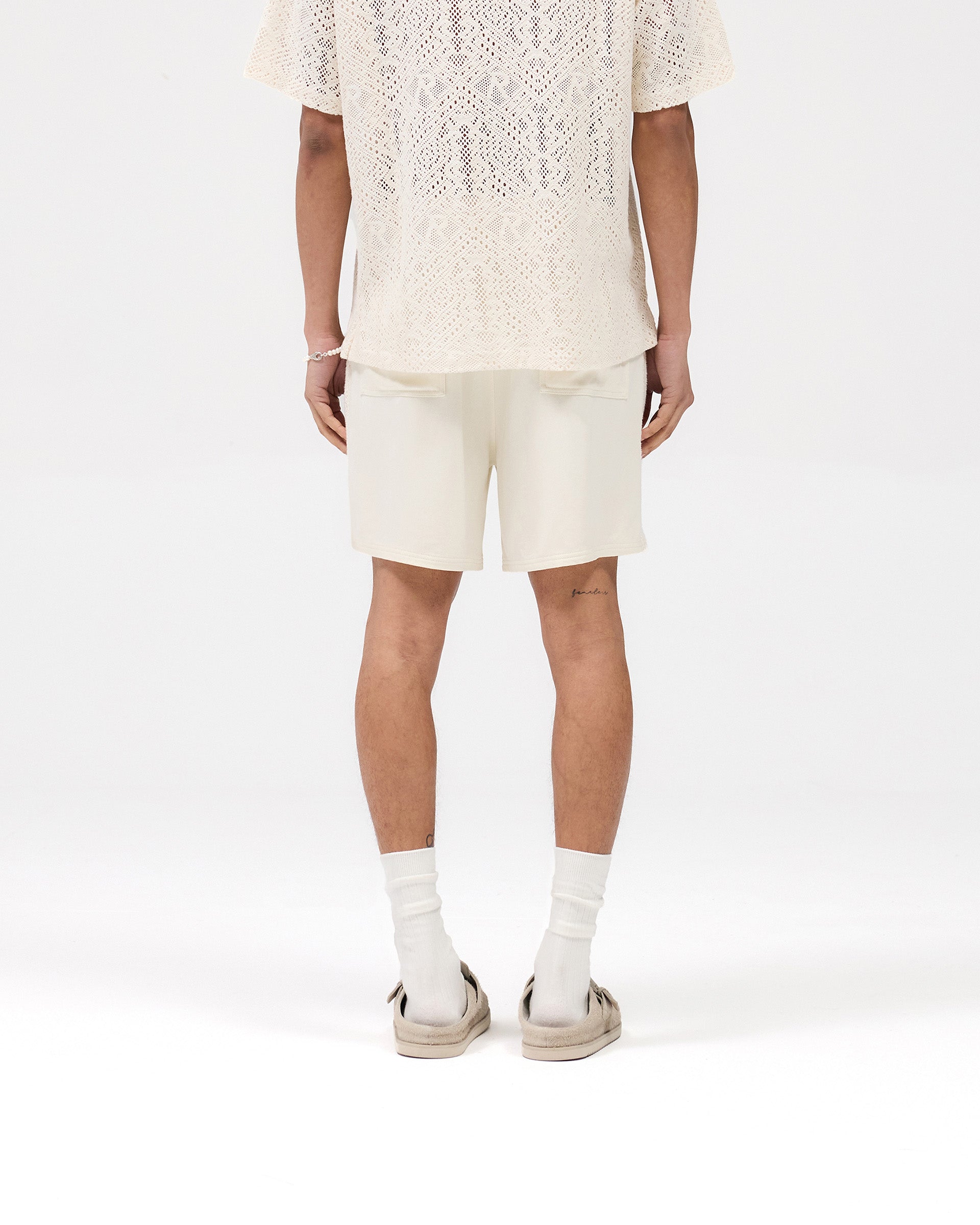 Knitted Panel Short - Antique White