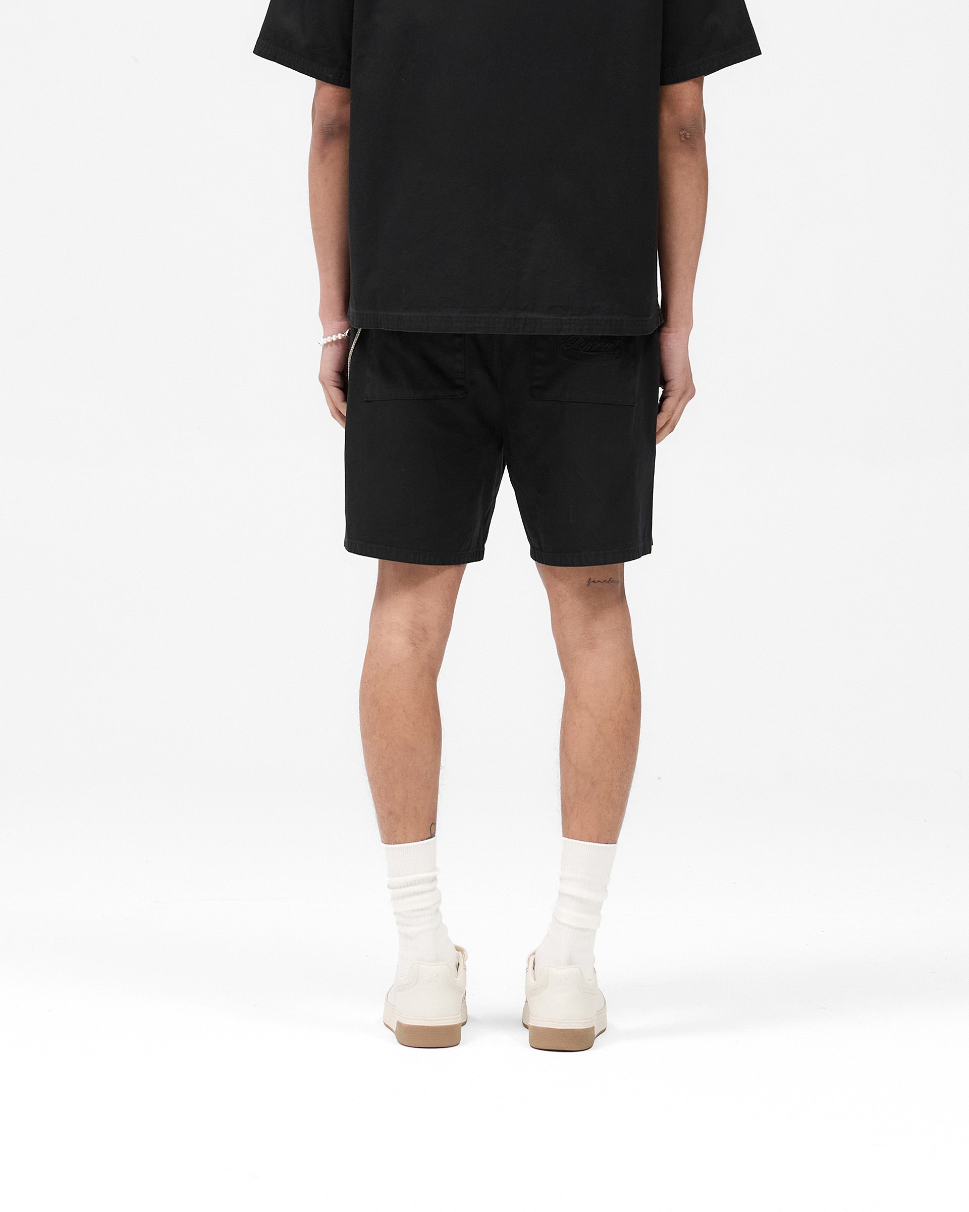 Cotton Tailored Short - Jet Black