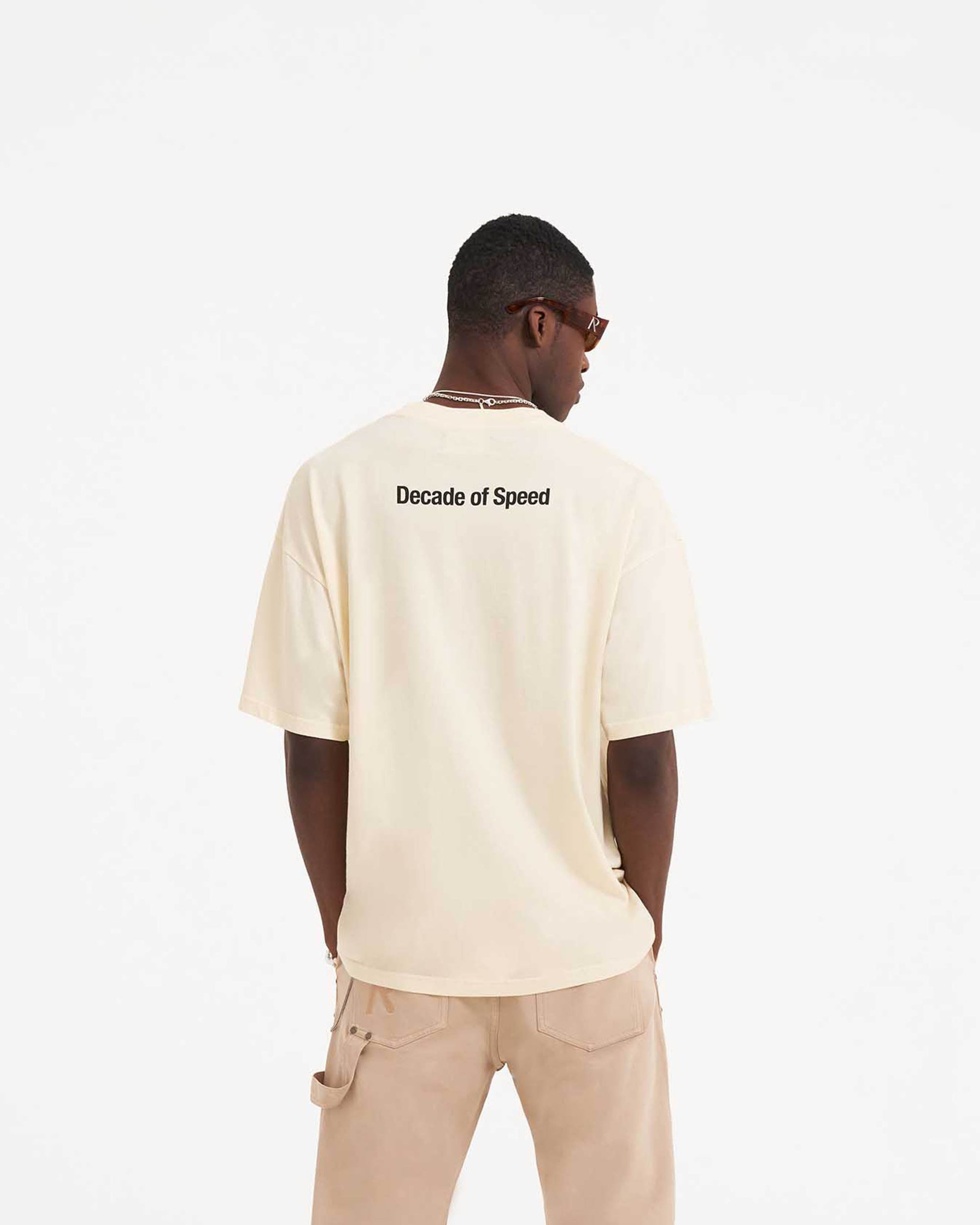 Decade Of Speed T-Shirt | Cream T-Shirts SS23 | Represent Clo