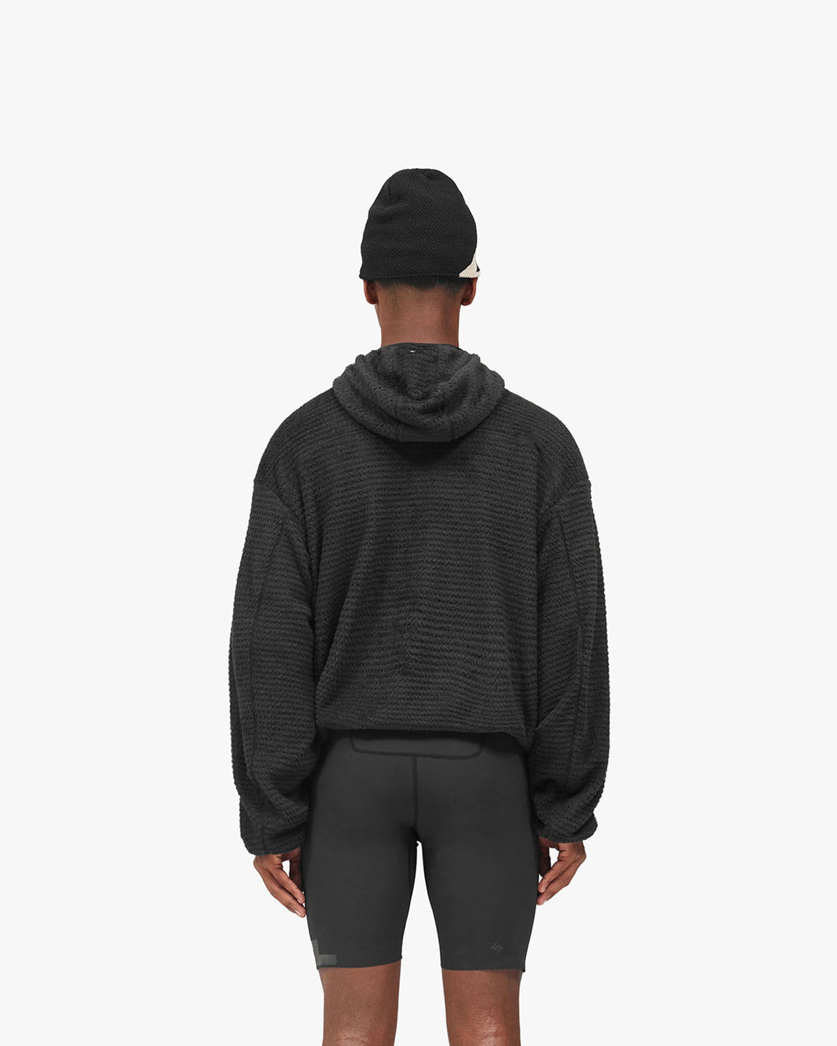 247 Alpha™ Hoodie - Jet Black - Cropped Model - Back