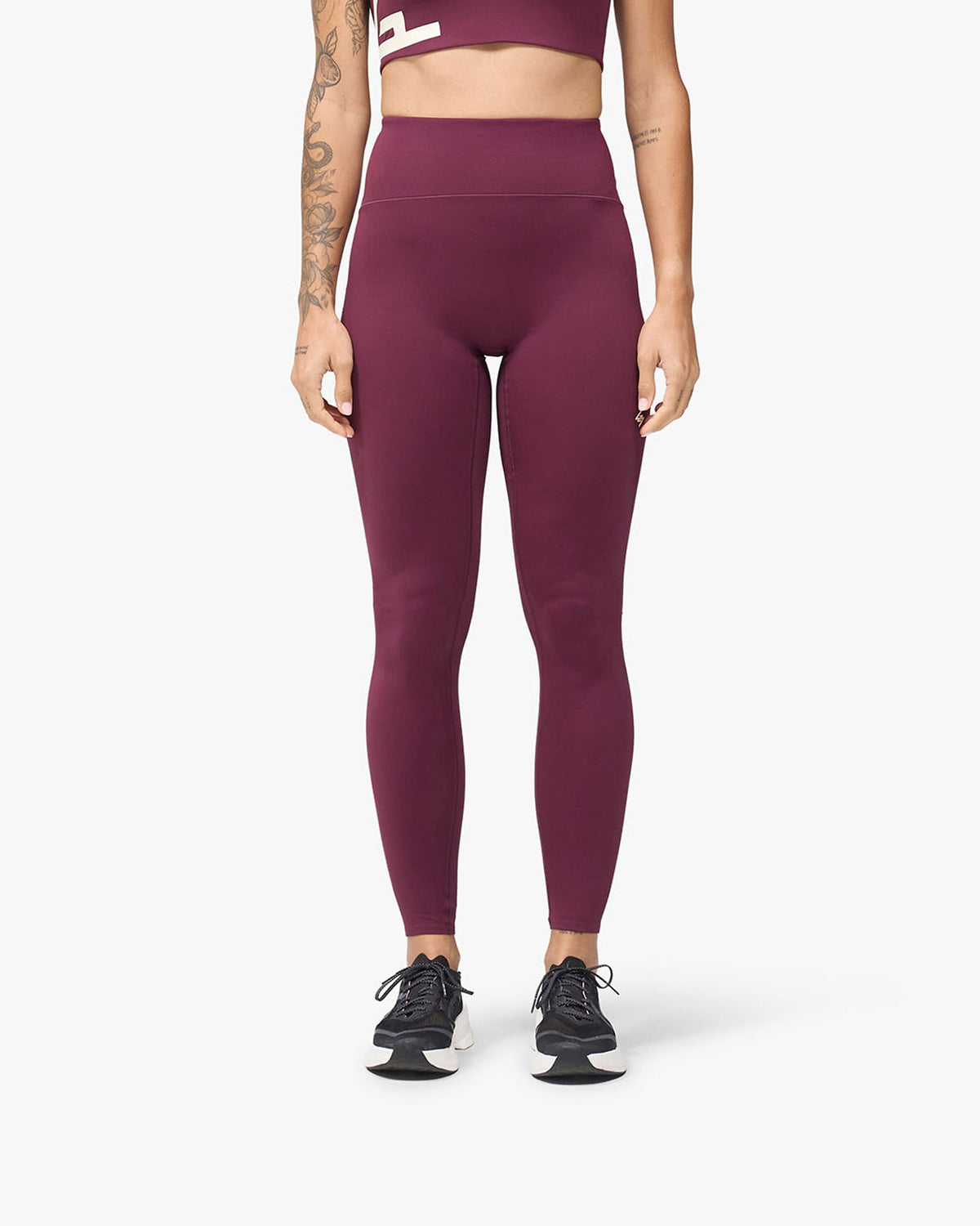 247 On A Mission Tight - Fig - Cropped Model - Front